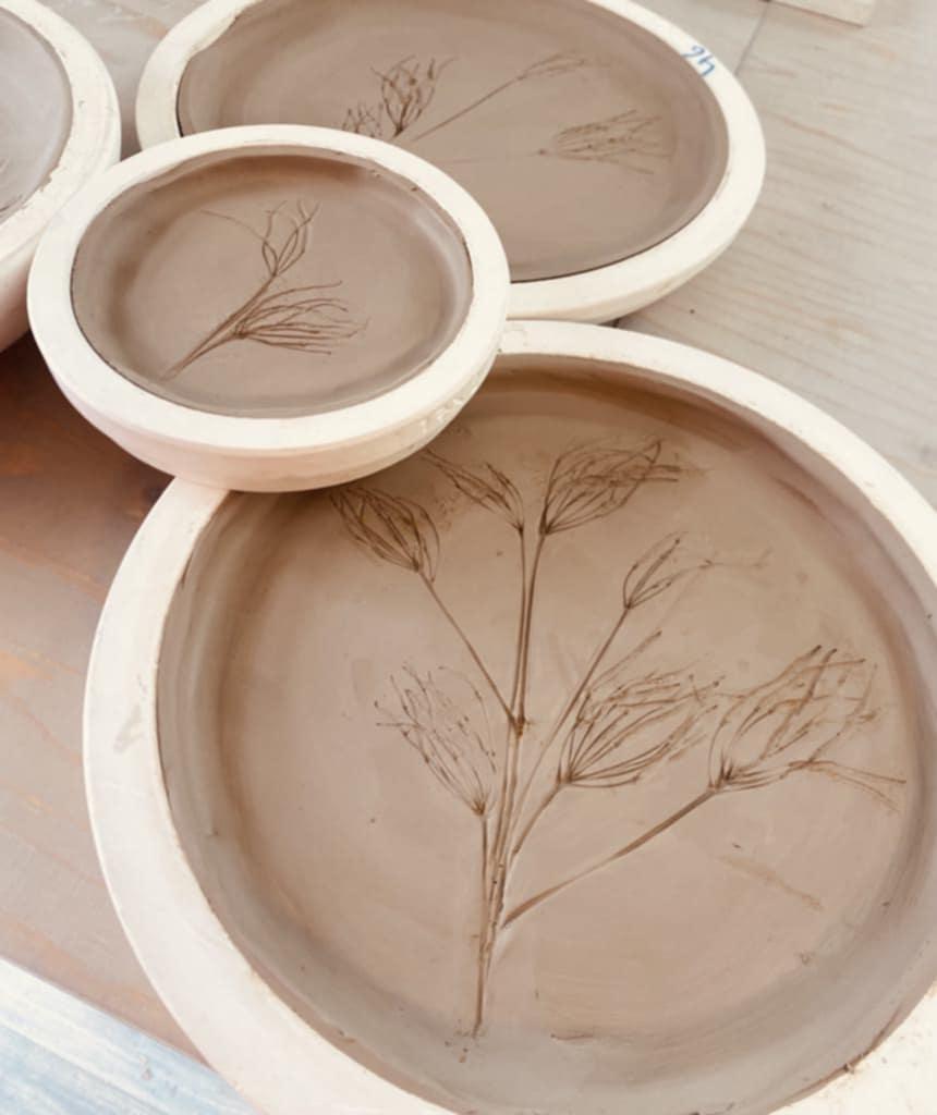 Workshop "lente in je bord" 4 borden - Foto