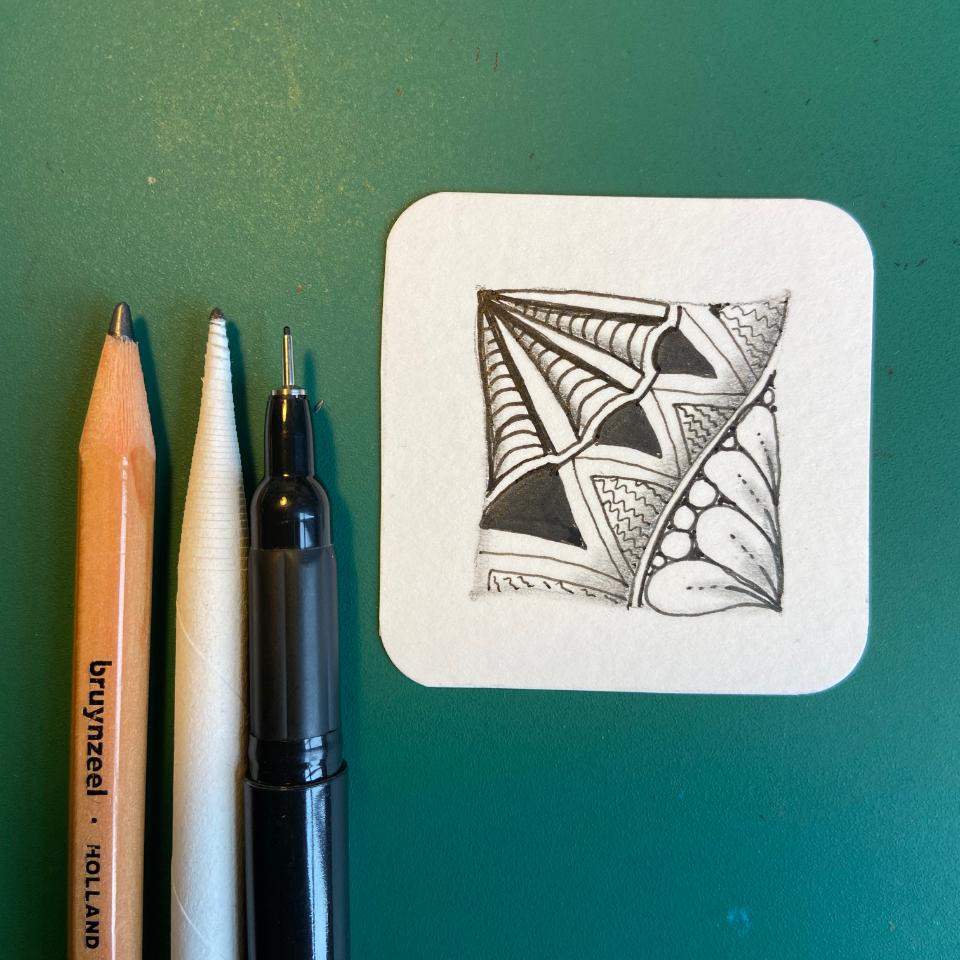 Zentangle workshop - Pentekeningen maken met aandacht - Foto