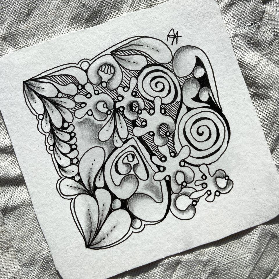 Zentangle workshop - Pentekeningen maken met aandacht - Foto