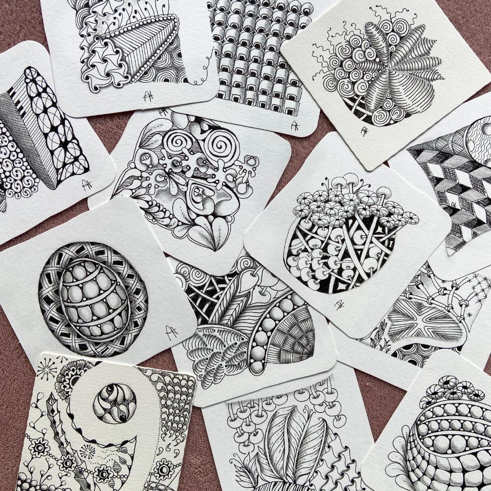 Zentangle workshop - Pentekeningen maken met aandacht - Foto