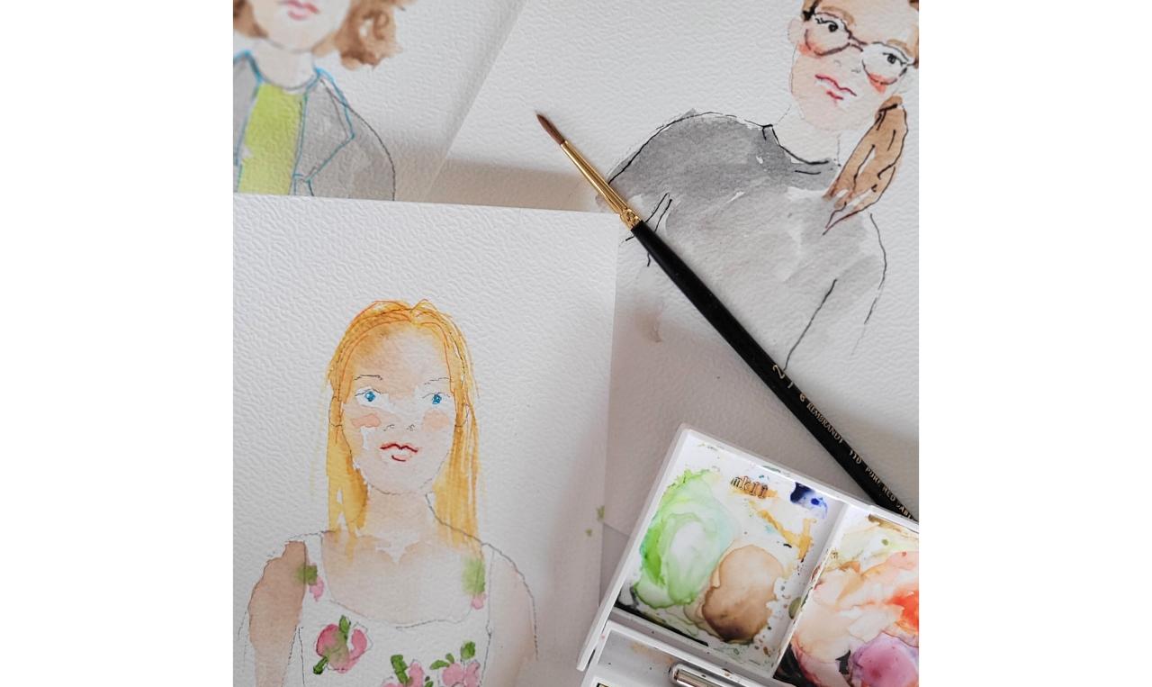 Vrijgezelle aquarelle - Foto
