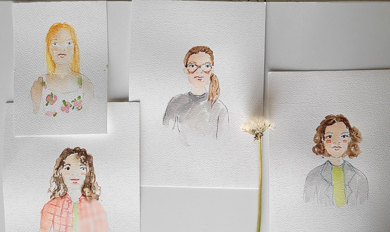 Vrijgezelle aquarelle - Foto