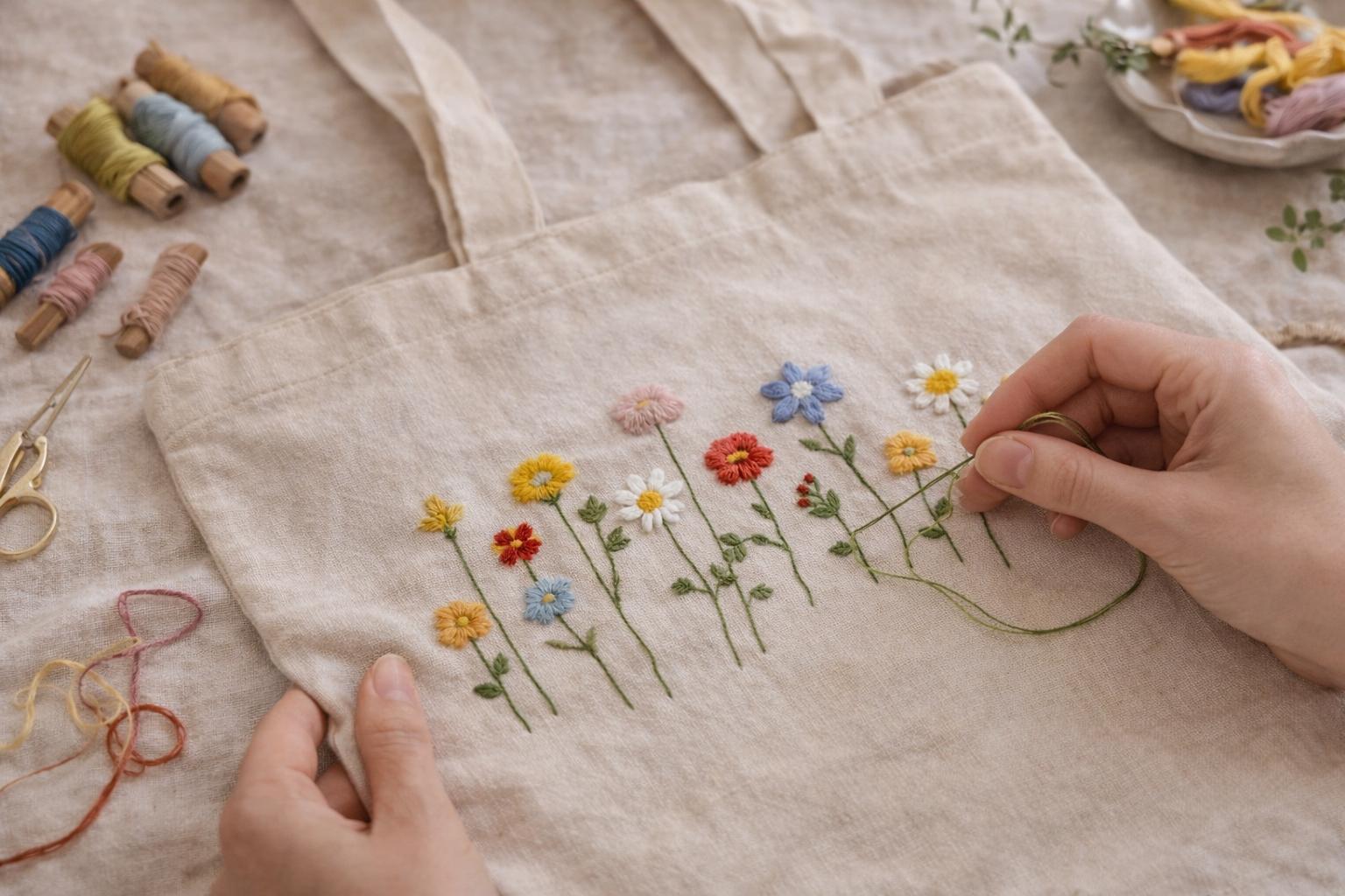 🌸 Bloemen & basissteken - Workshop borduren - Foto