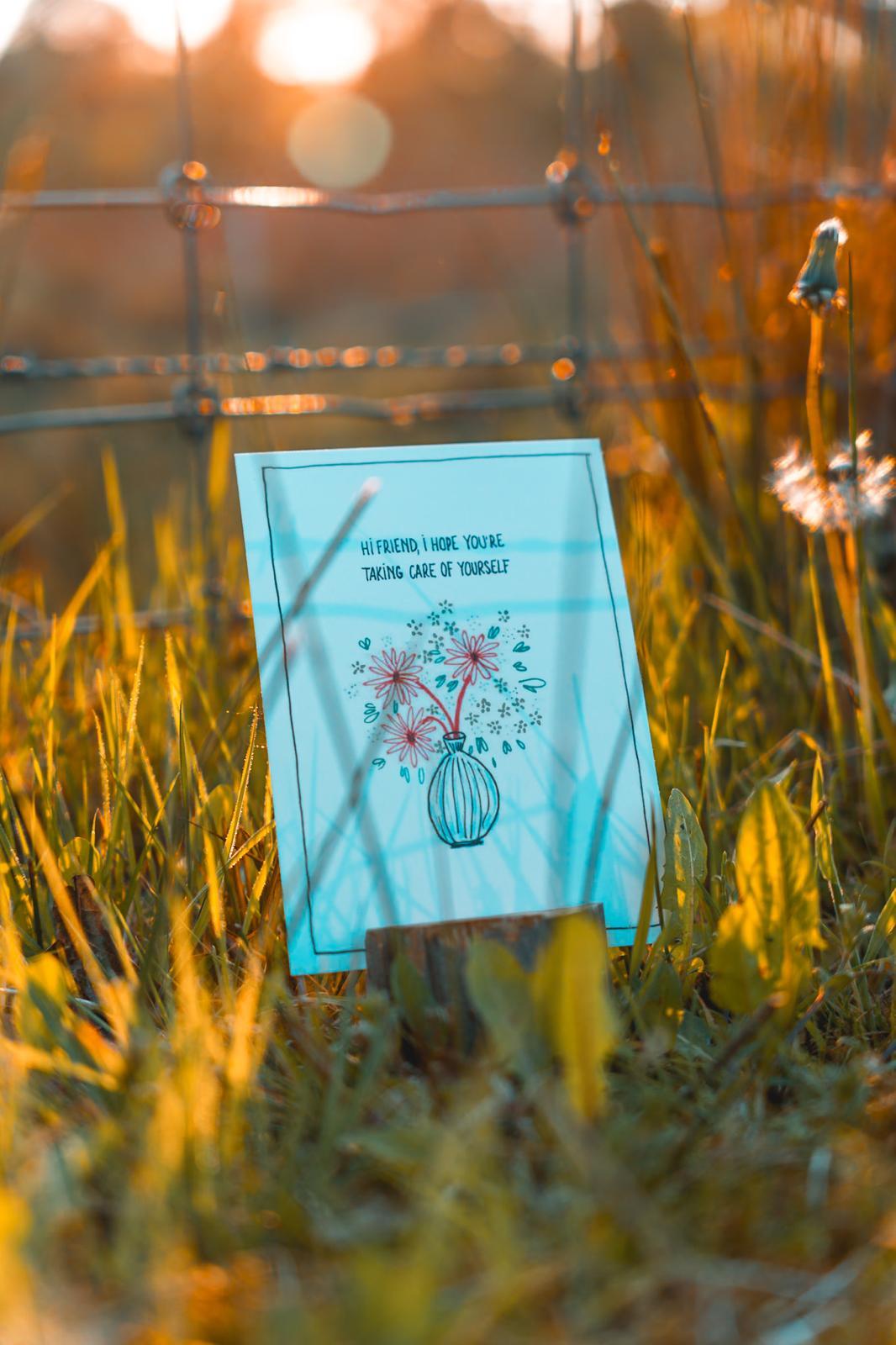 Kaartjes met mooie woorden met Emma.Nieke bij REST - Foto