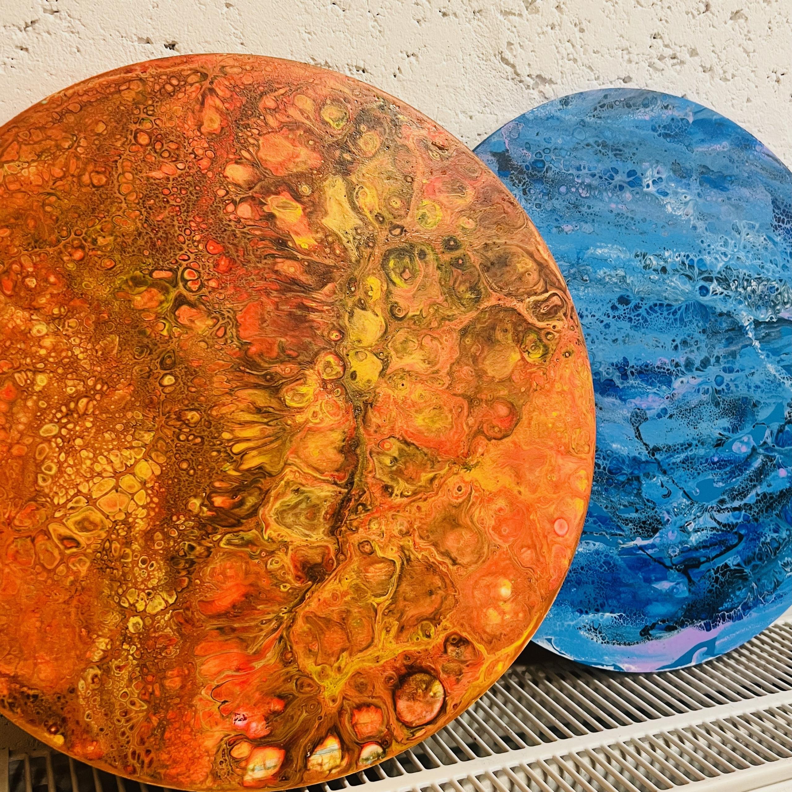 Acrylic pouring/fluid art - Foto