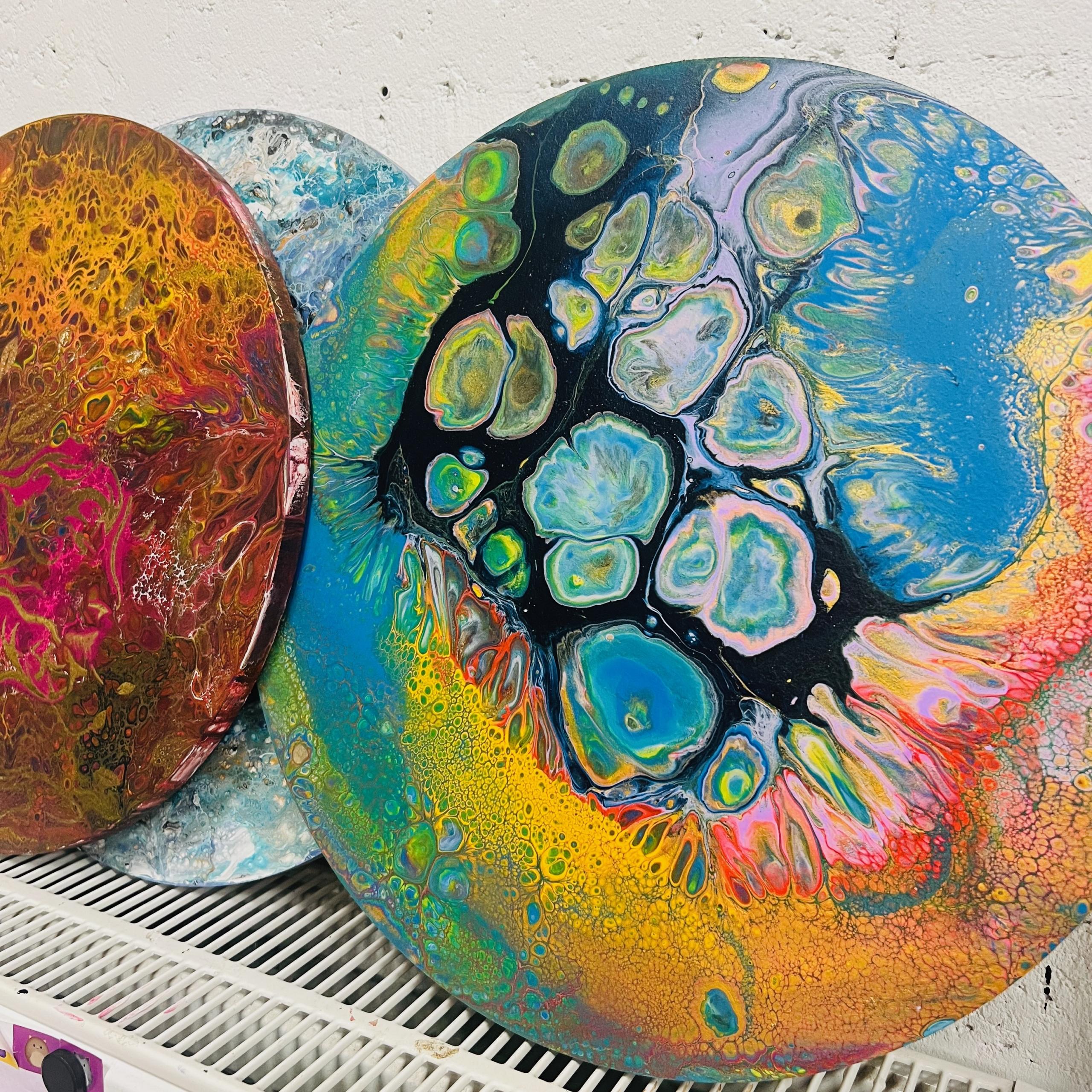 Acrylic pouring/fluid art - Foto