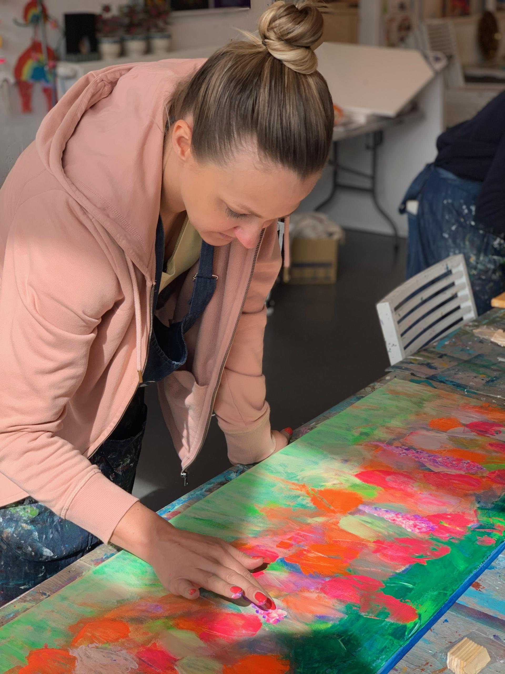 Expressief abstract schilderen: dagopleiding paasmaandag - Foto