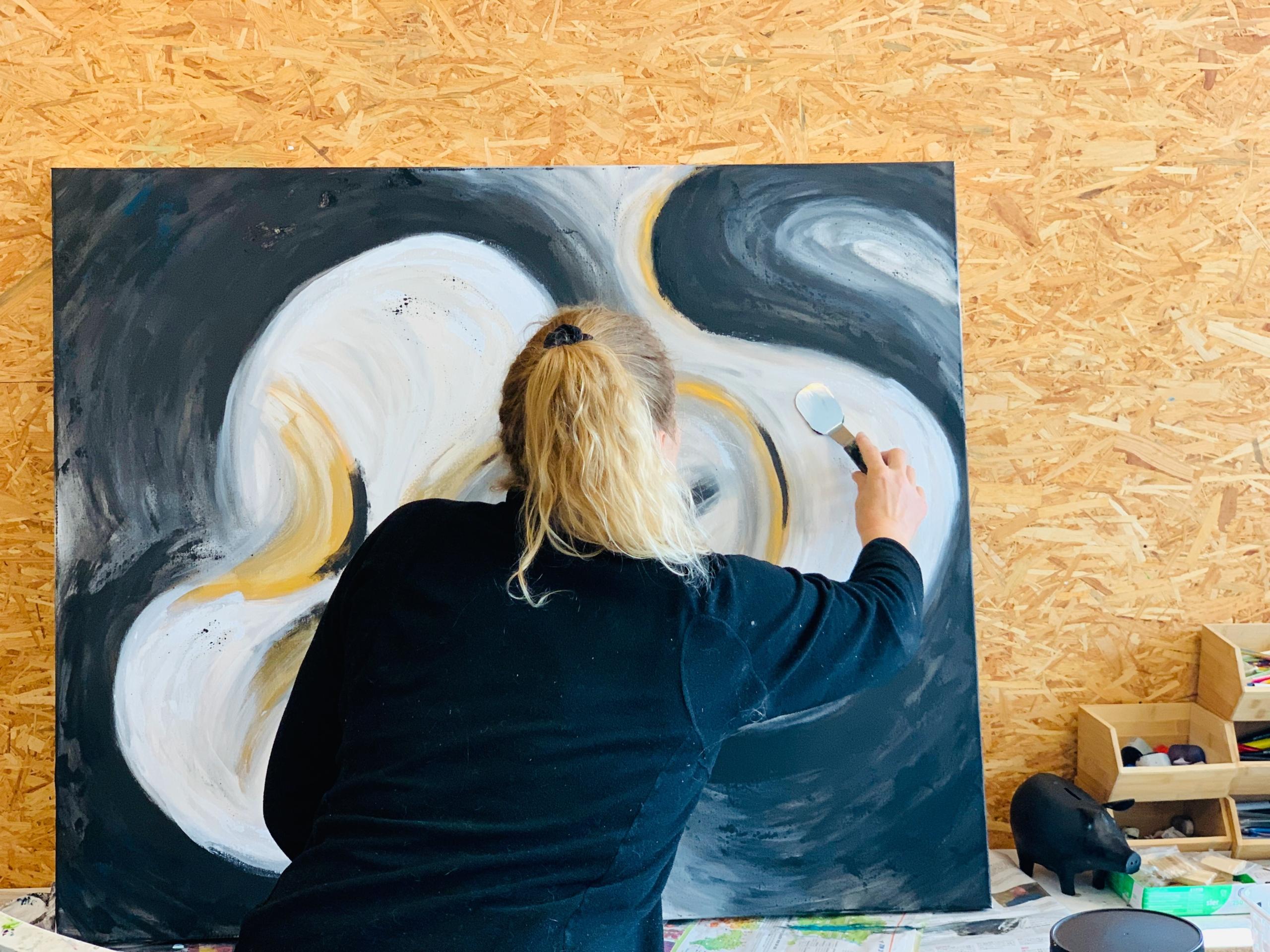 Expressief abstract schilderen: dagopleiding paasmaandag - Foto