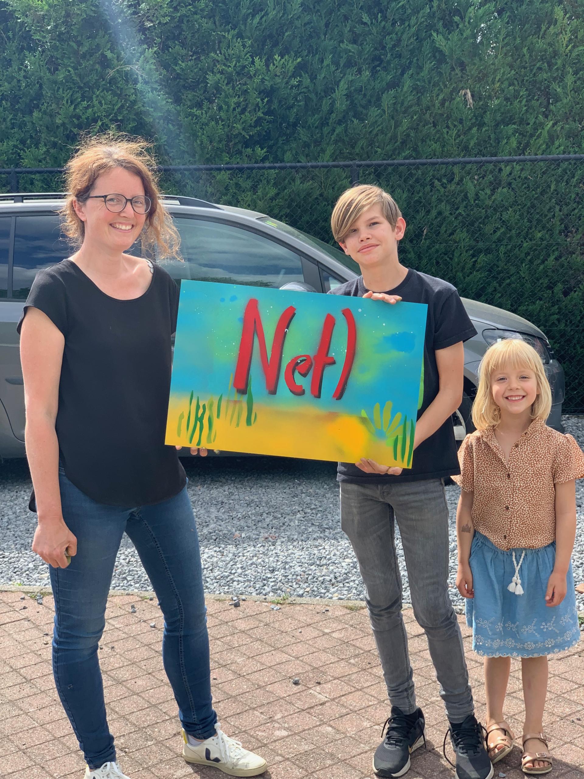 Ouder-tiener 10+: Graffiti stencil art - Foto