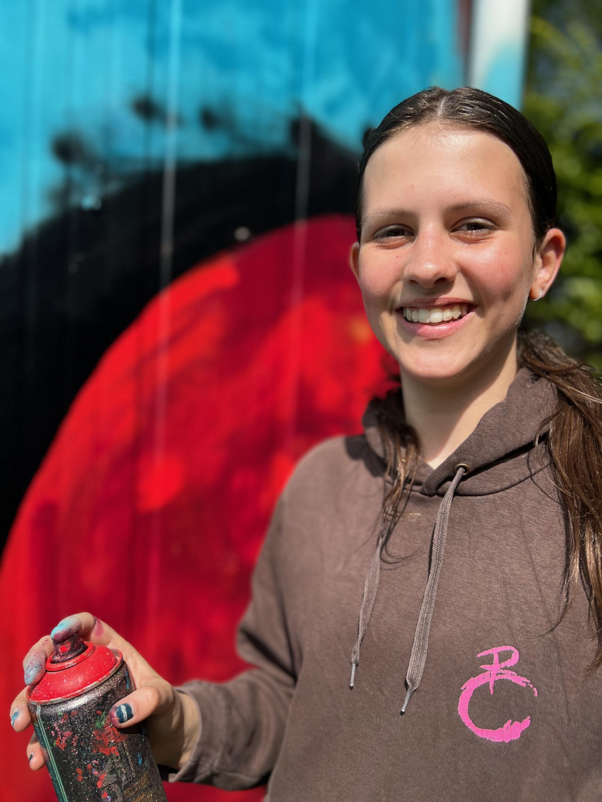 Ouder/kind: grote vogel: graffiti en acryl 10j+ - Foto