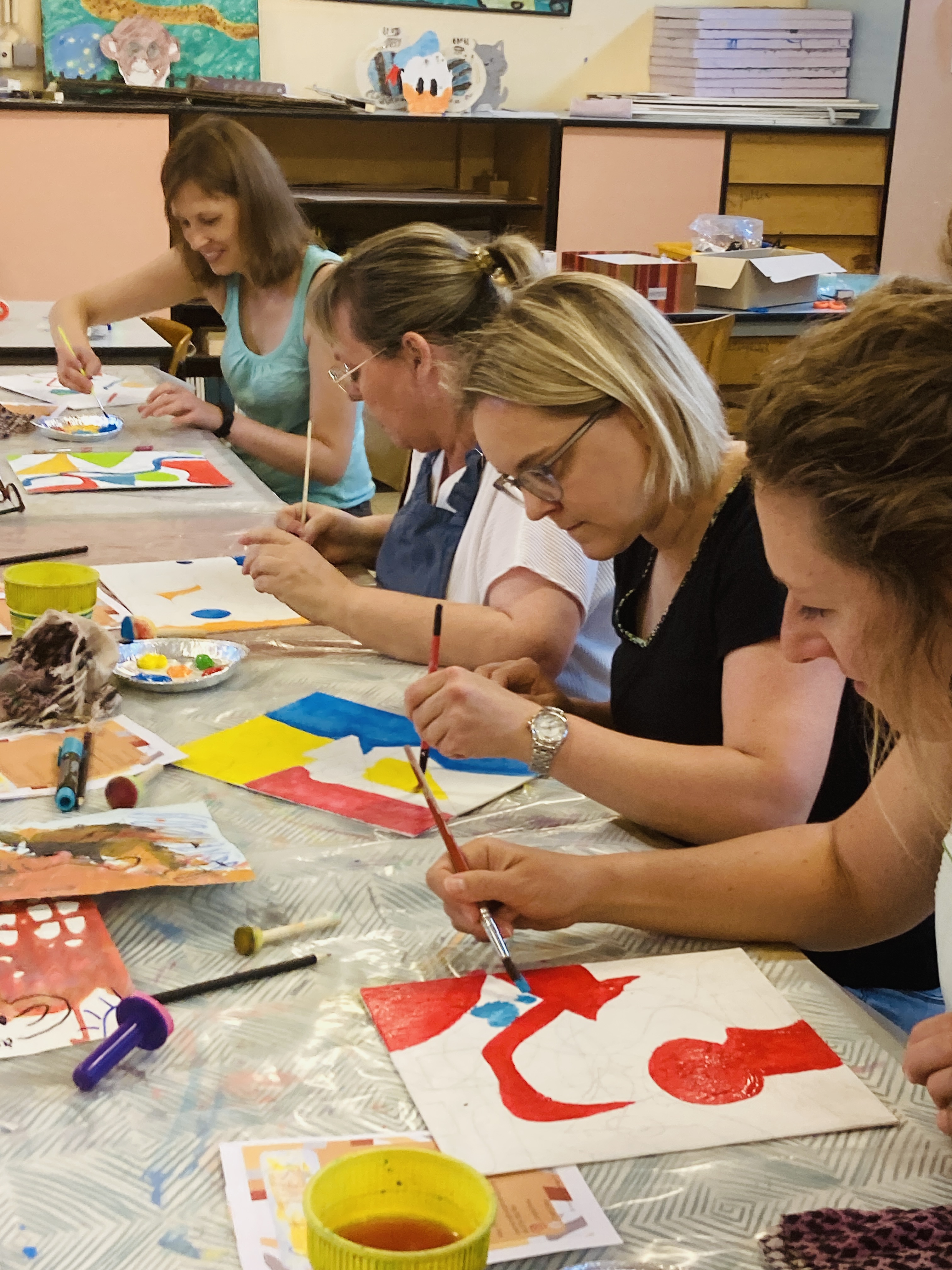 Teambuilding samengesteld schilderij