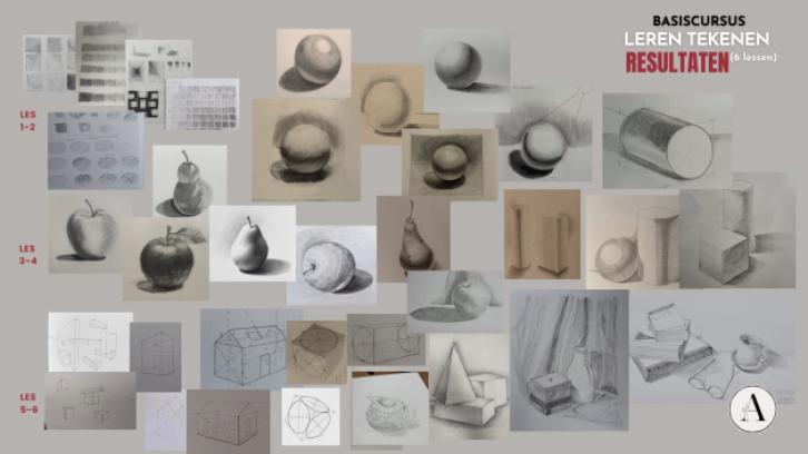 Cursus - LEREN TEKENEN - 6 lessen - basiscursus voor beginners