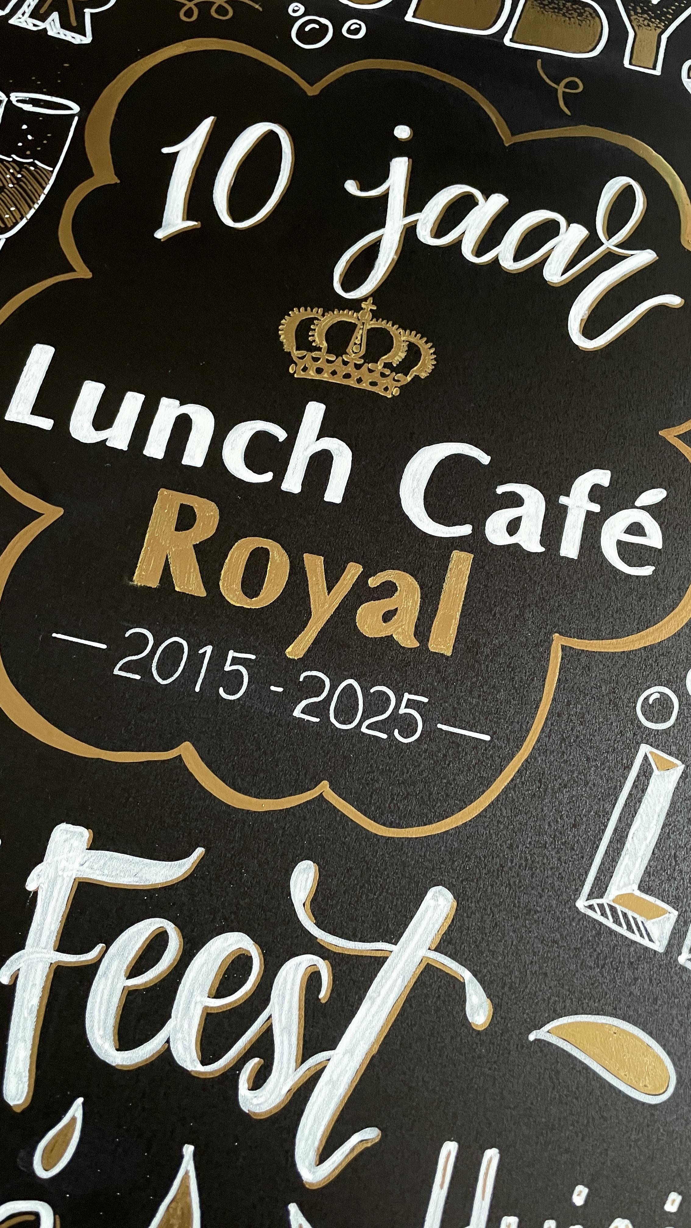 Krijtbord handlettering en tekenen - Foto