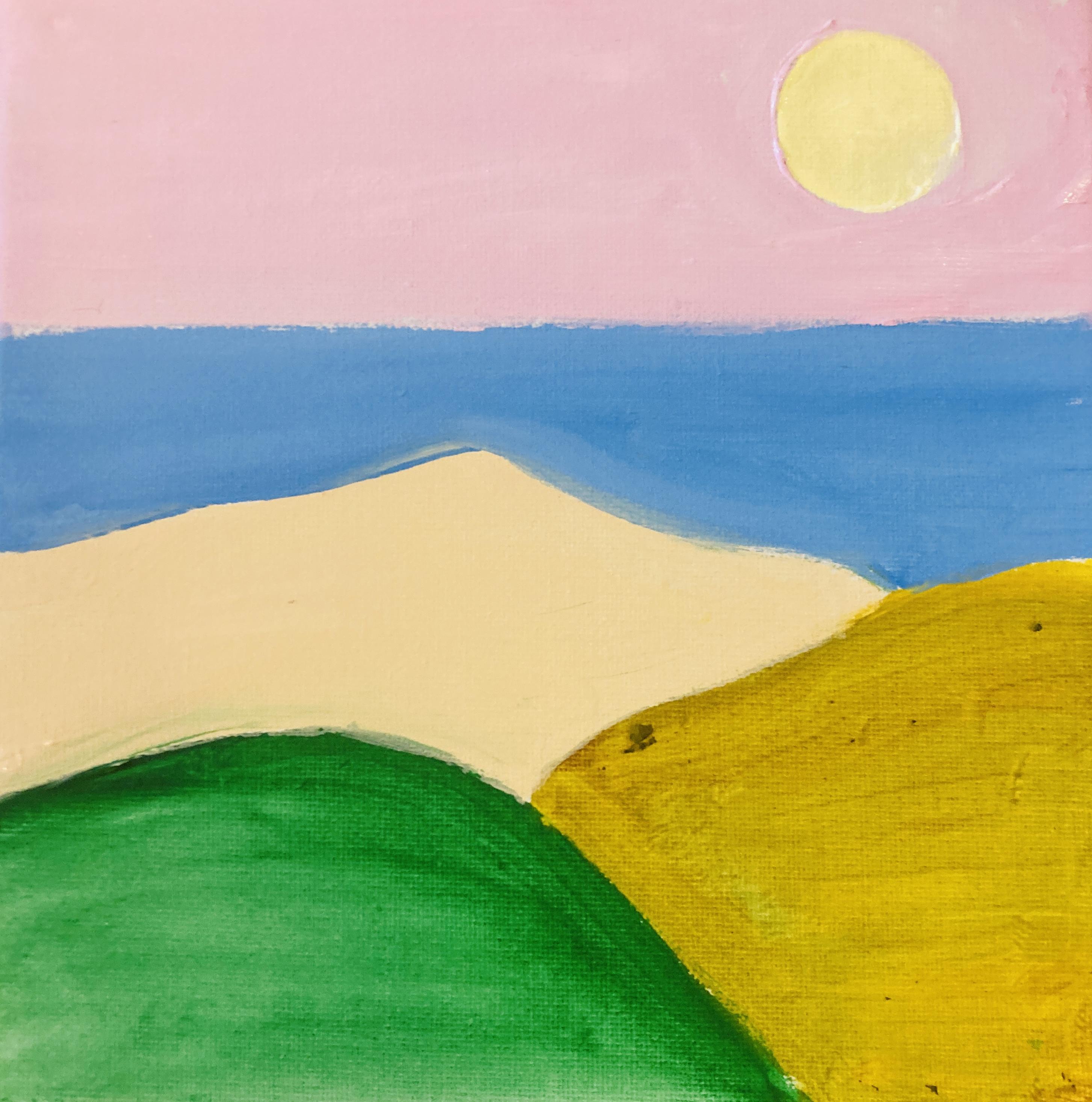 Wine & Art - schilderen naar Etel Adnan - Foto