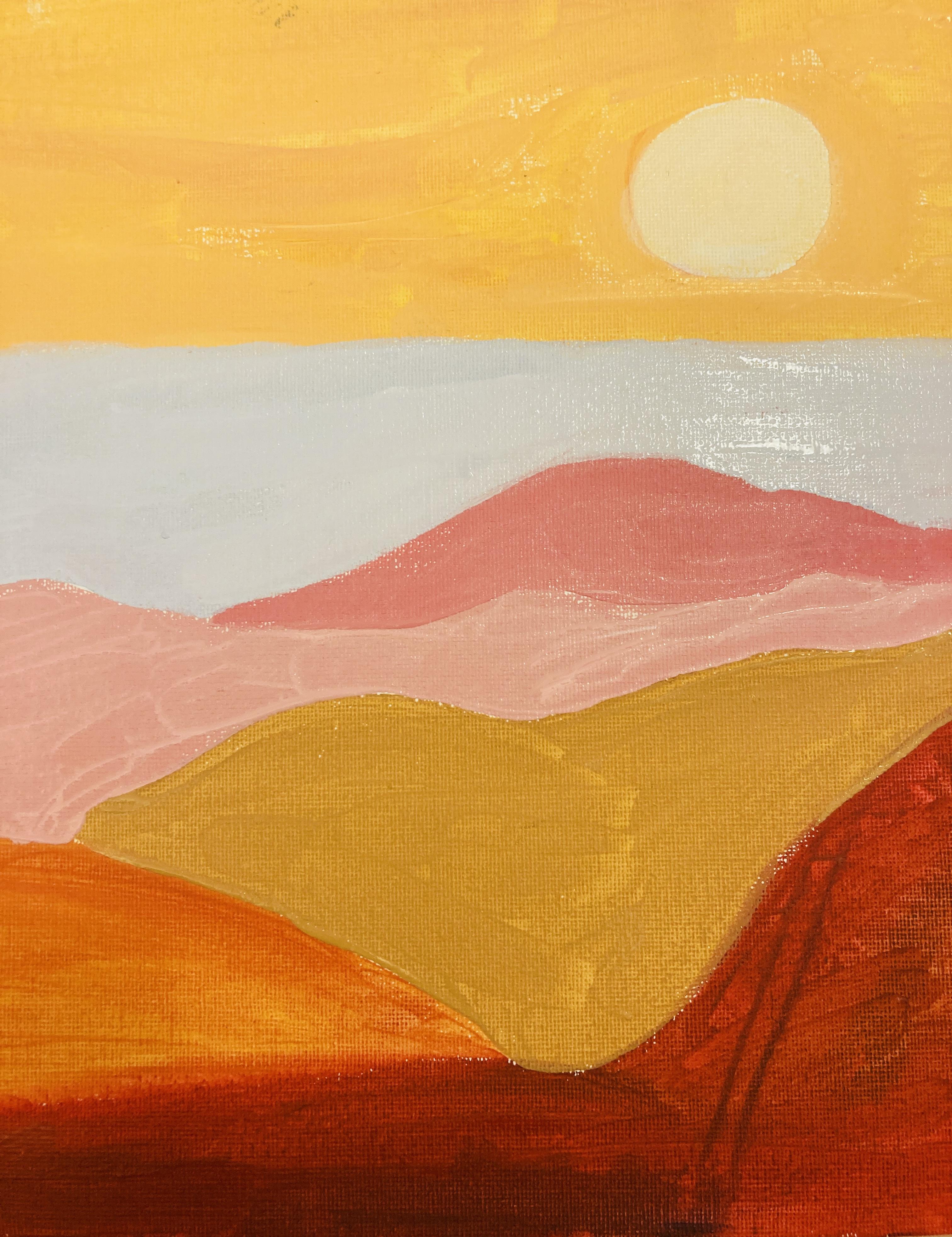 Wine & Art - schilderen naar Etel Adnan - Foto