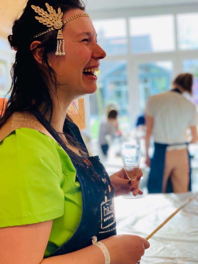 Schilderen in Pop Art - collectief schilderij - Foto