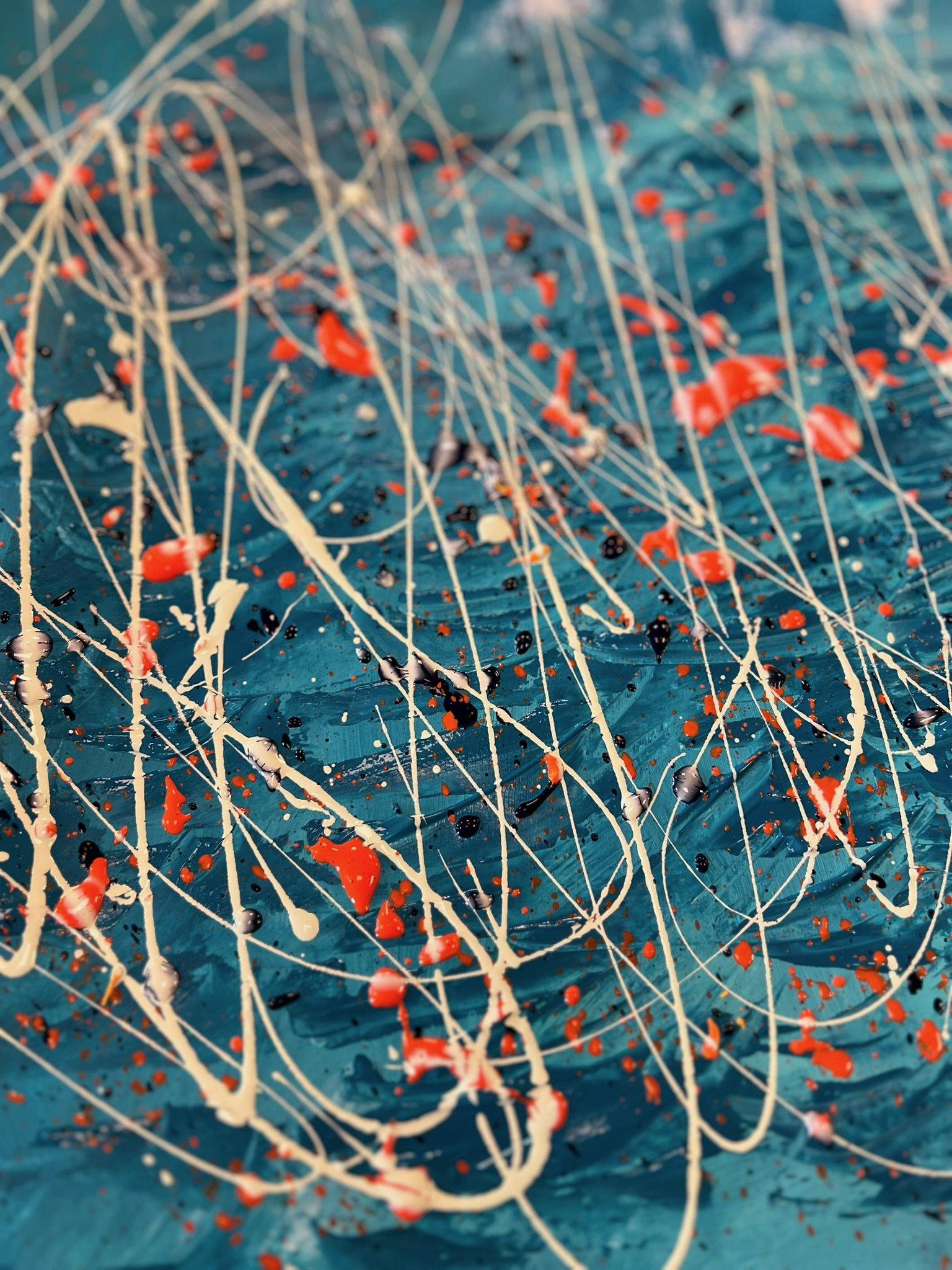 Action Painting workshop als teambuilding of groepsactiviteit - Foto