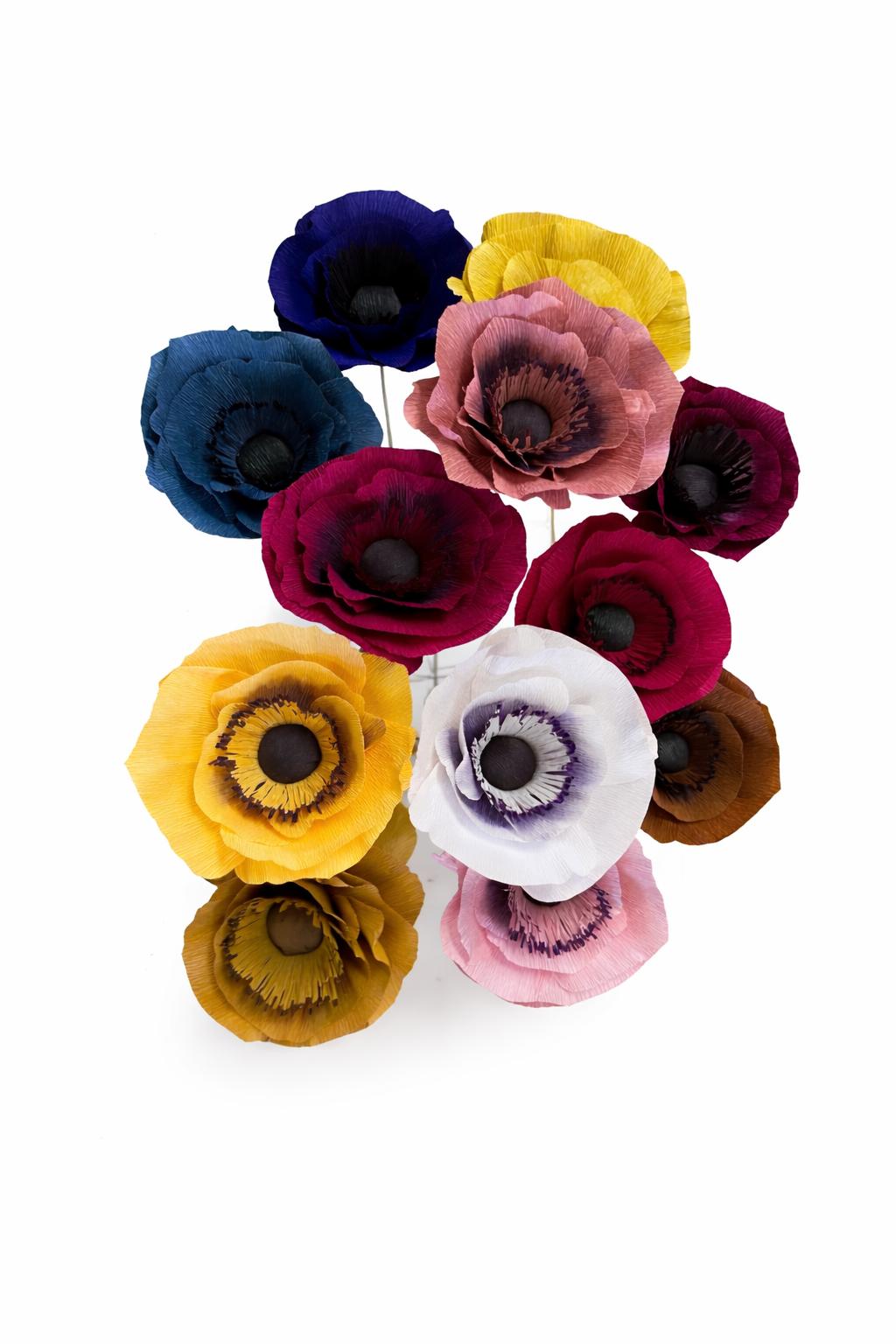 Design papieren bloemen maken met crêpepapier - Foto