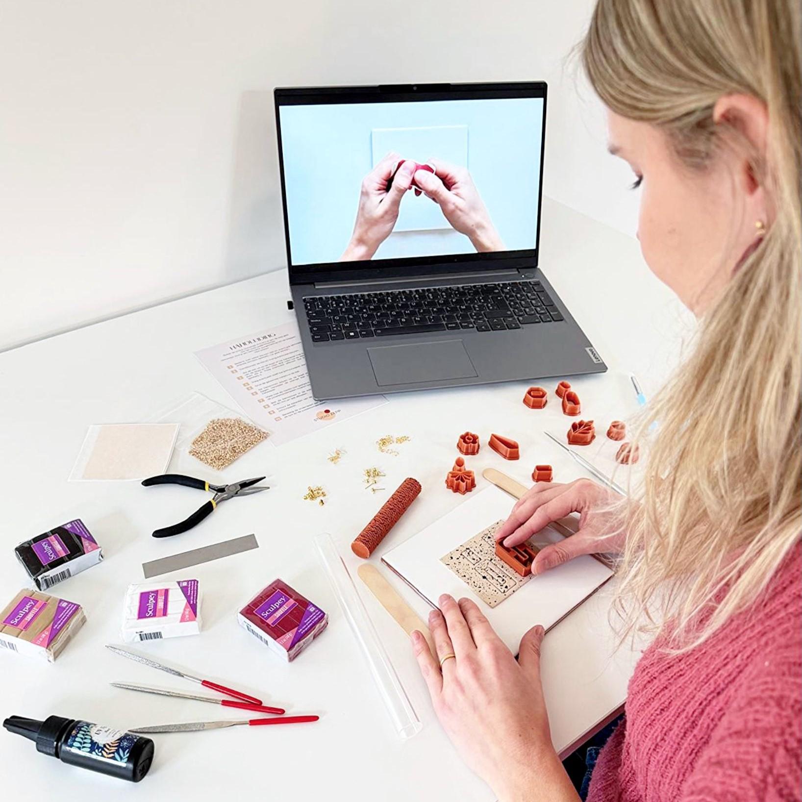 Online workshop oorbellen maken met polymeerklei - Foto