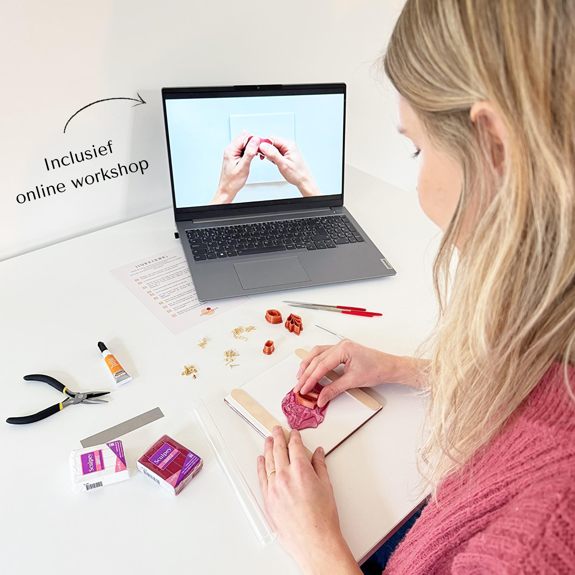 DIY pakket - oorbellen maken met polymeerklei - Foto