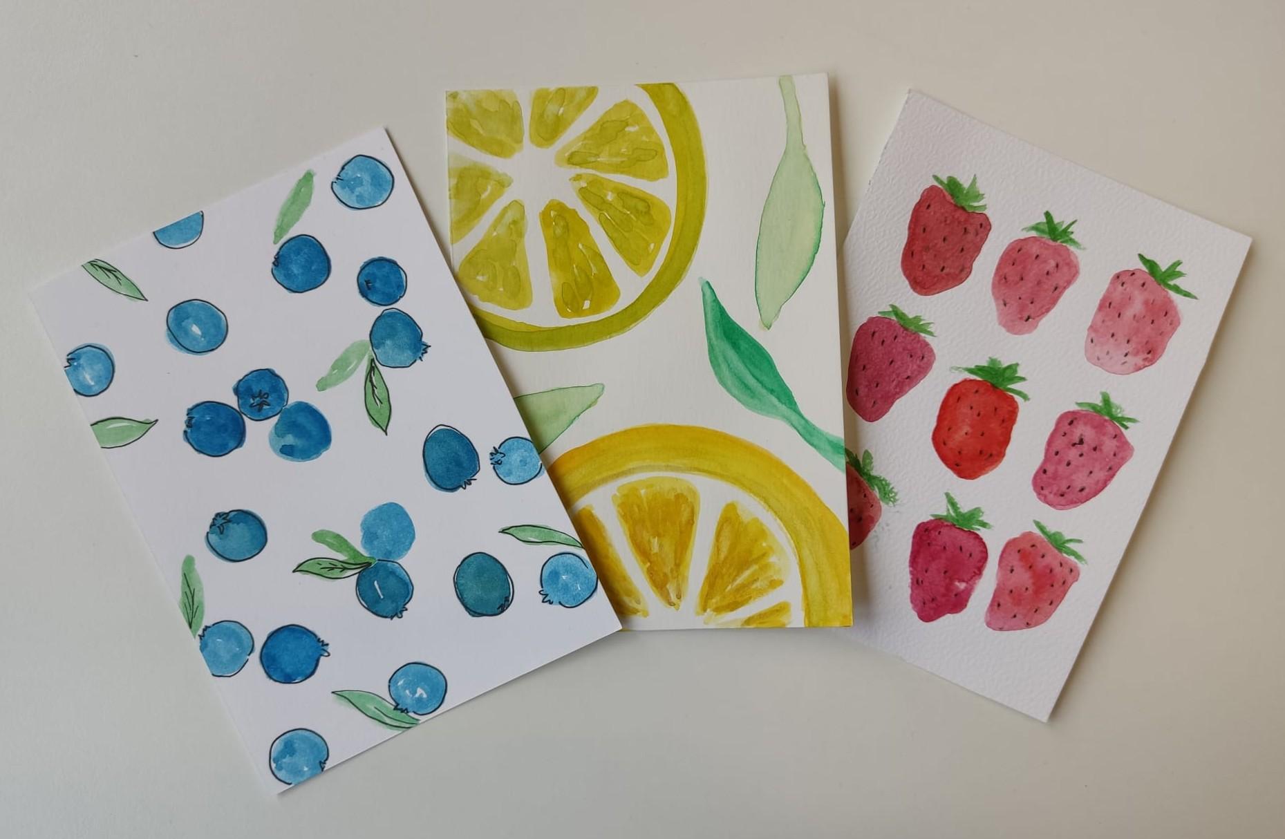 Zomers illustreren met fruit & een frisse smoothie - Foto