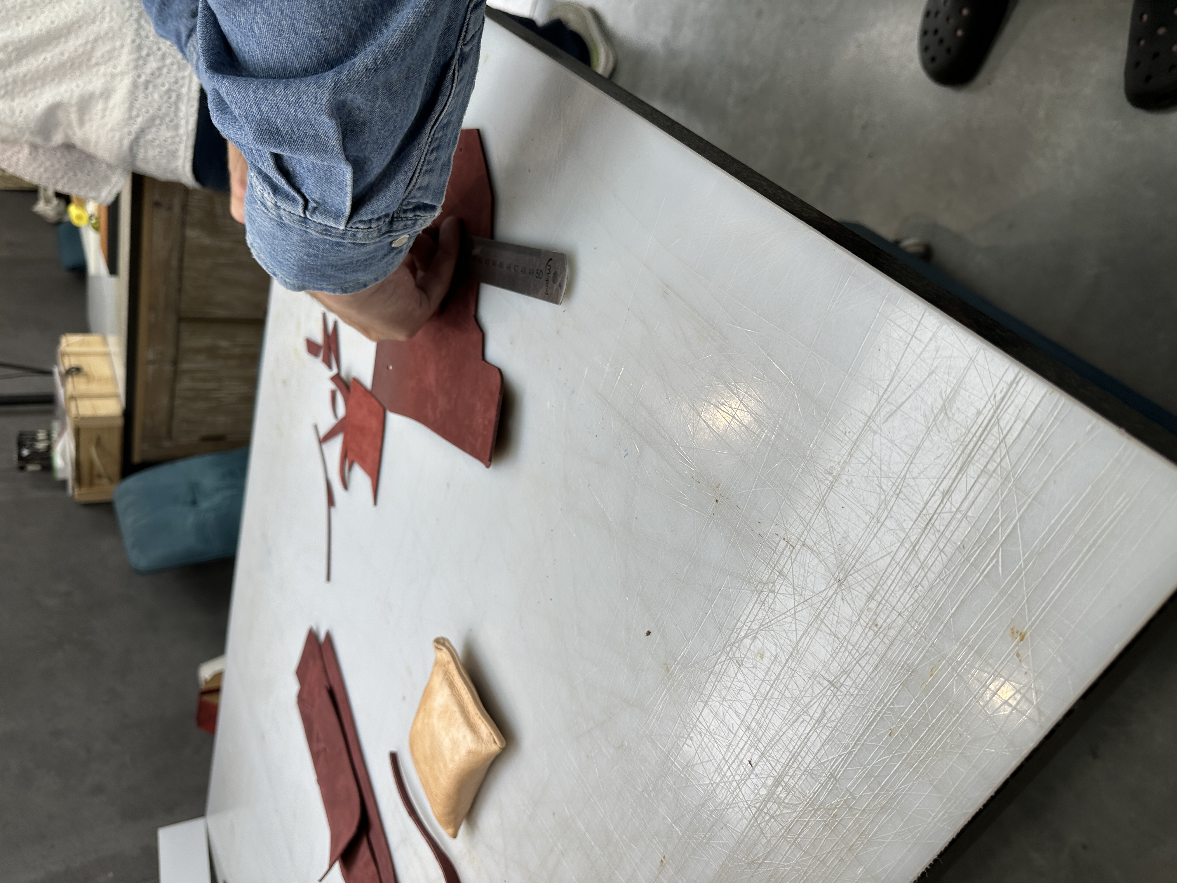 Lederen wallet maken zonder naaien (Privé groep)