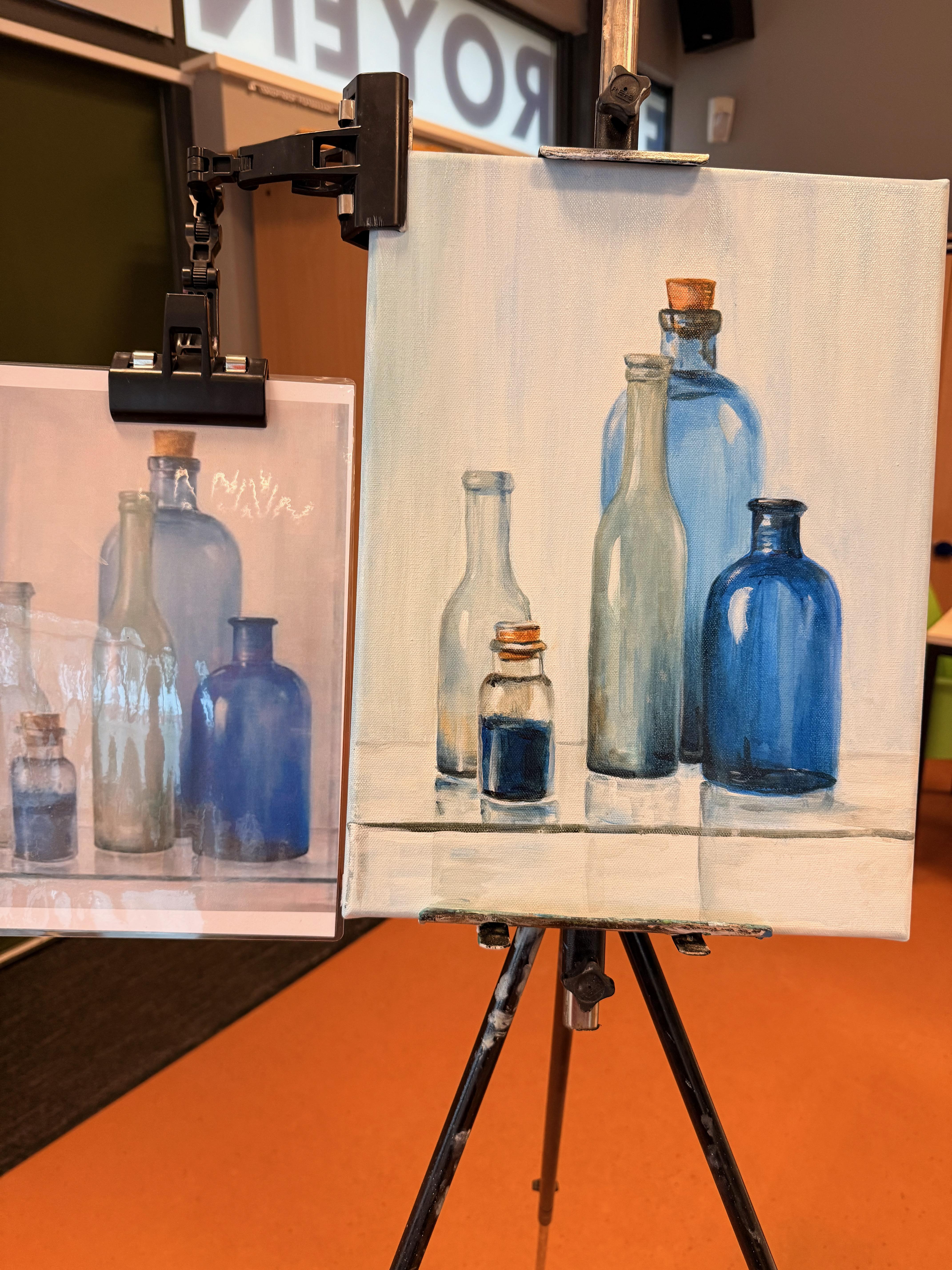 Workshop stilleven schilderen met olieverf - Foto