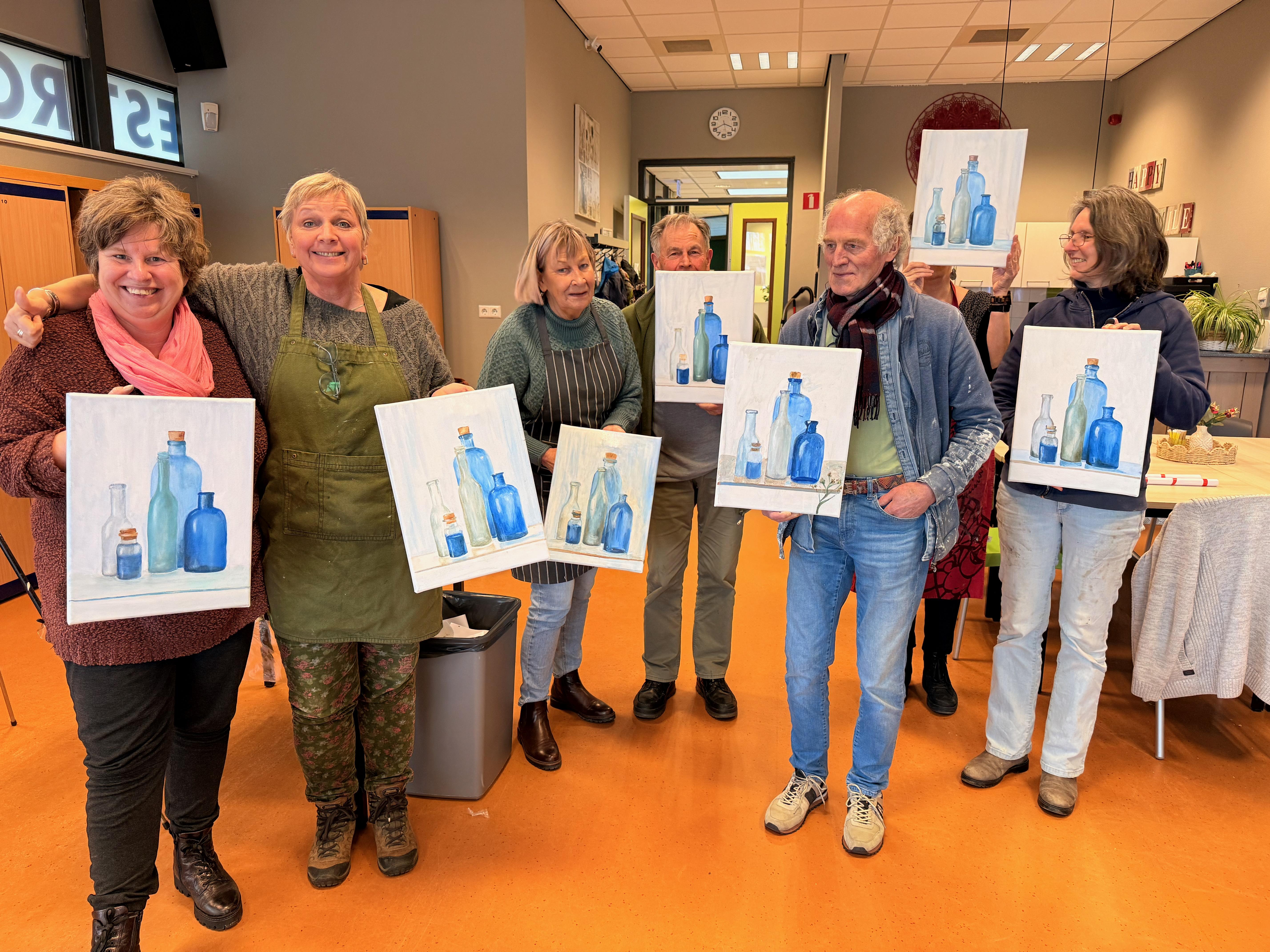 Workshop stilleven schilderen met olieverf - Foto
