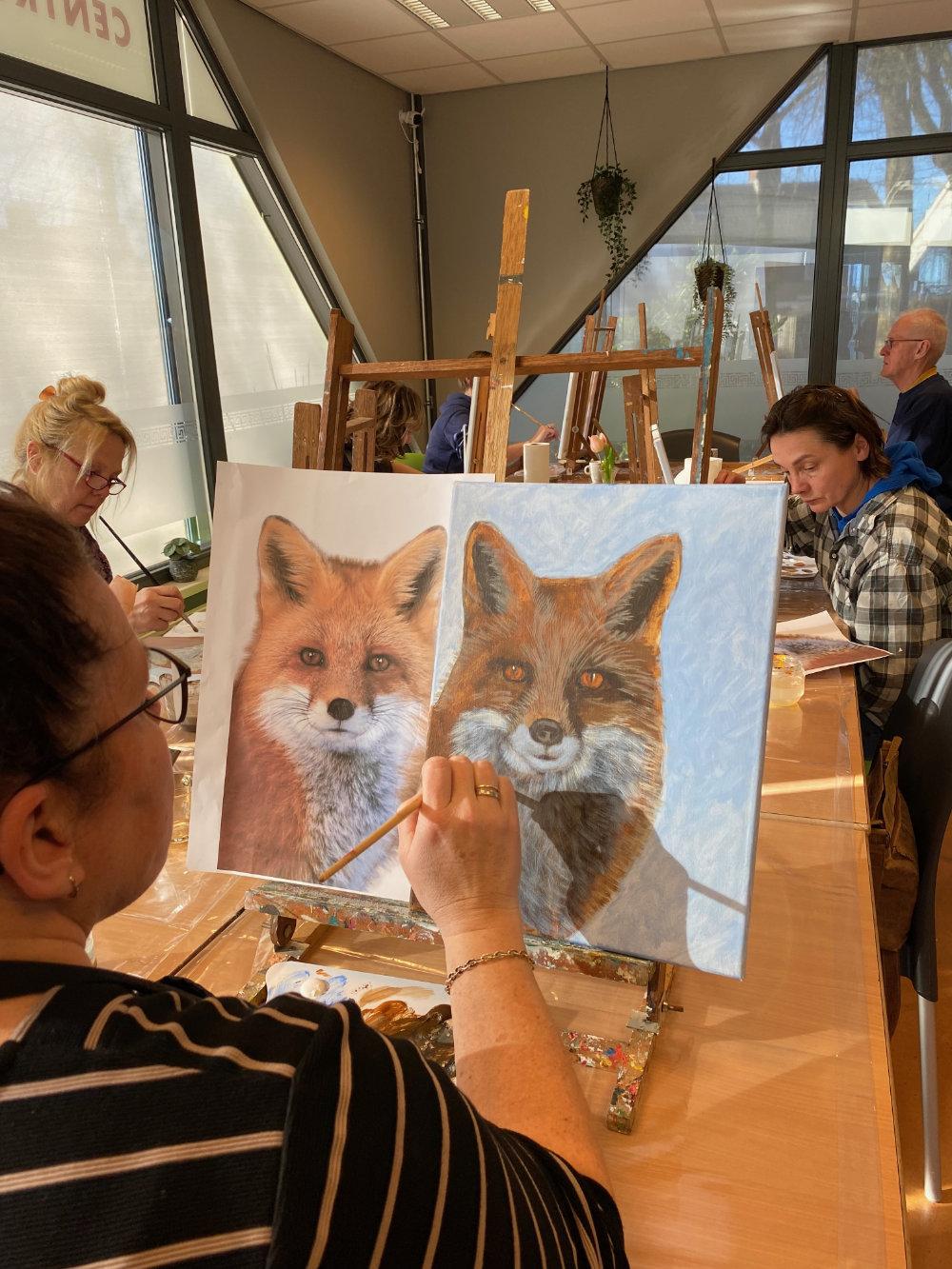 Workshop poes schilderen - Foto