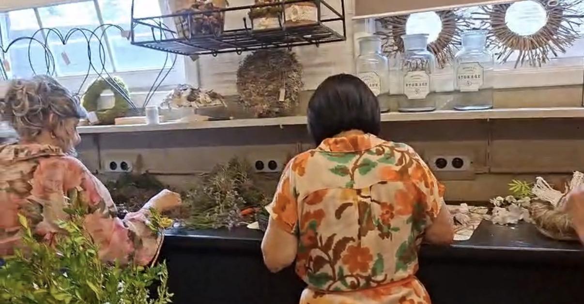 Festoen in gebleekte tinten Workshop - Foto