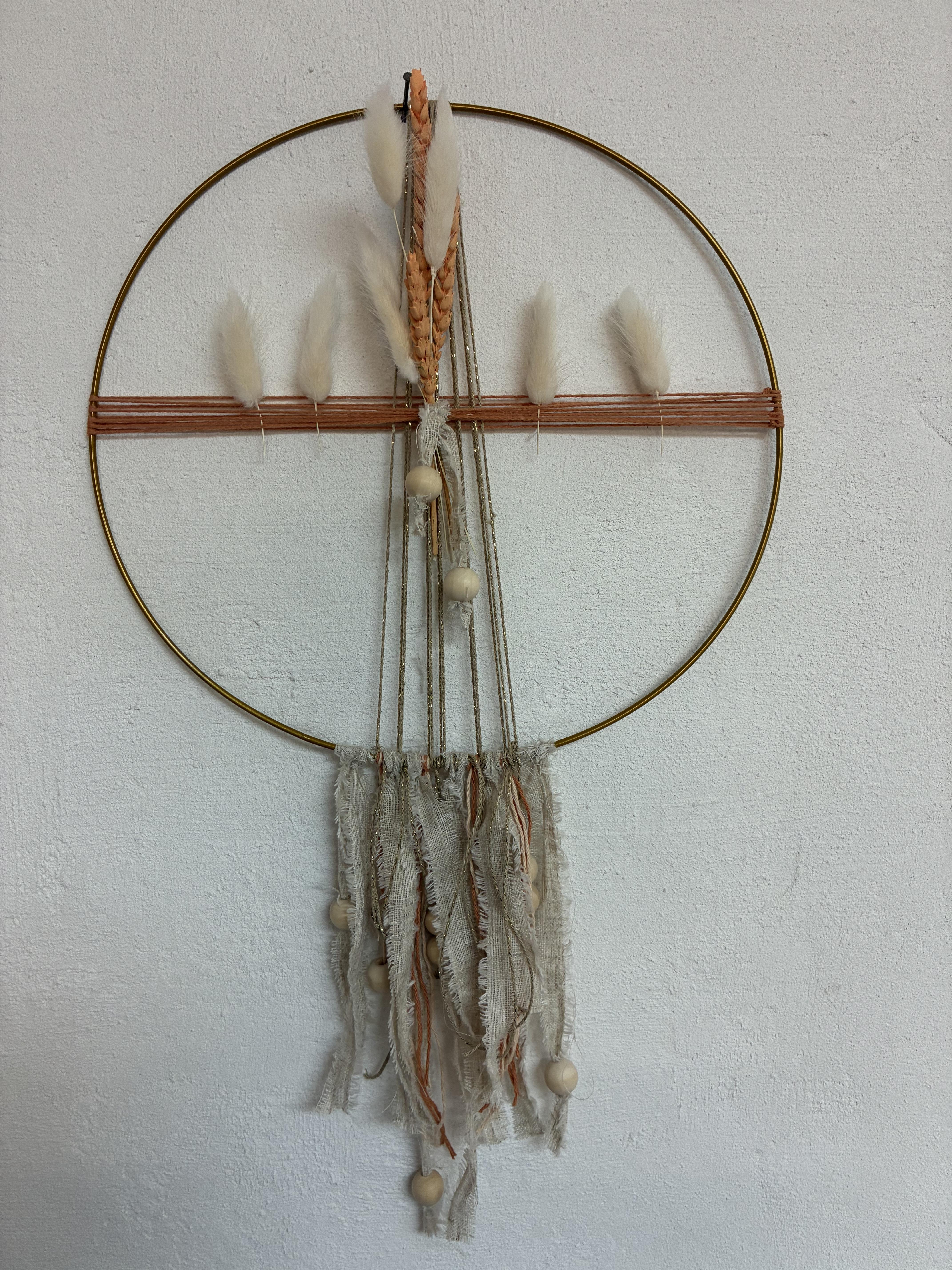 creëer 2 trendy touw & bloemencirkels - Foto