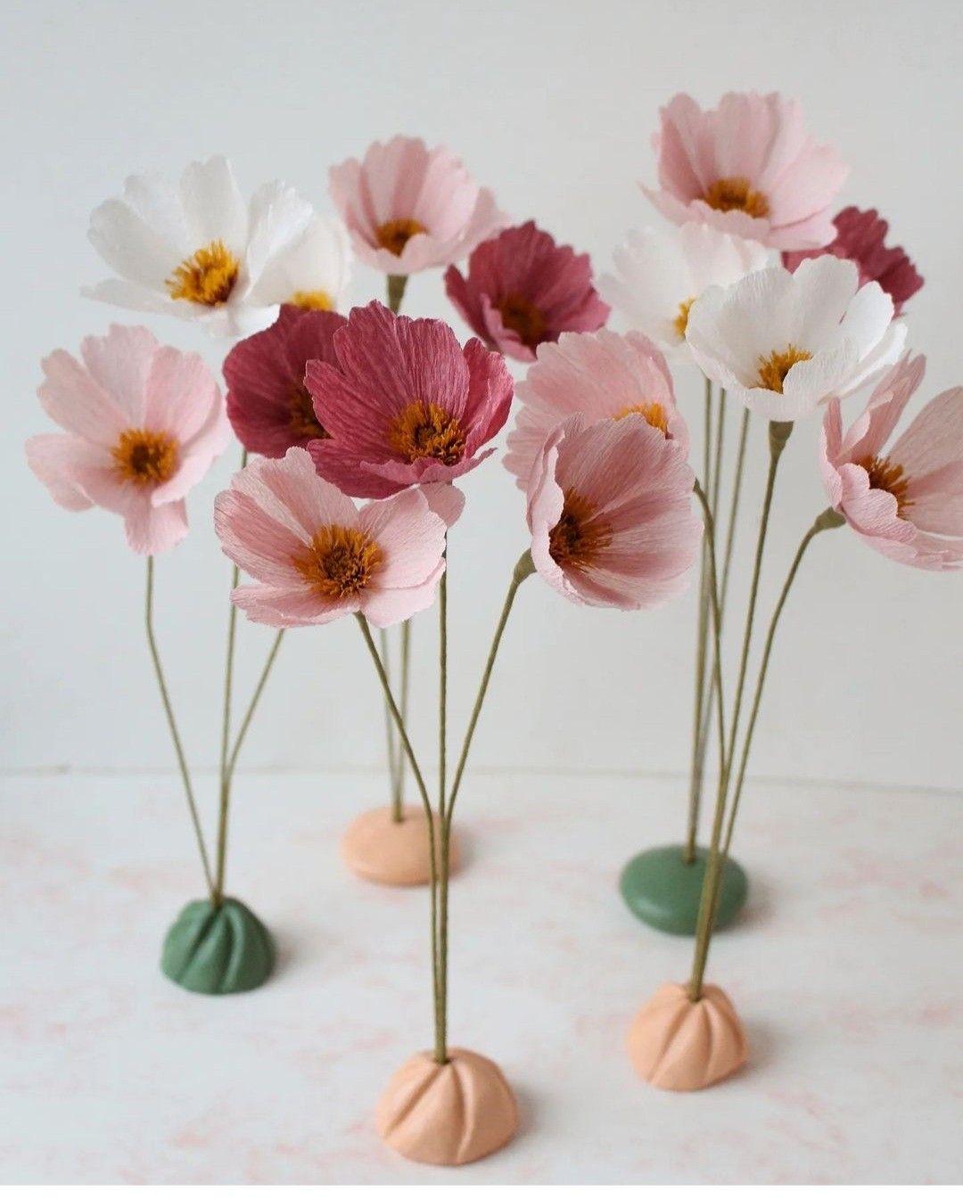 Crèpe papieren bloemen workshop - Foto