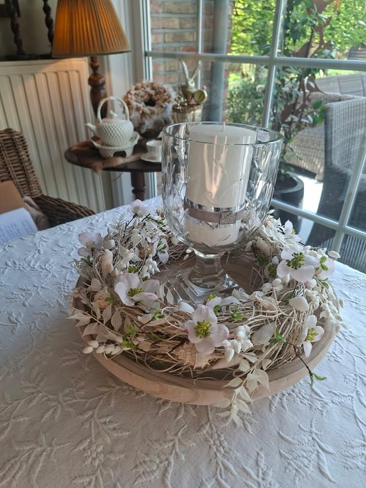 Krans in gebleekte tinten workshop - Foto