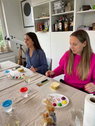 Bento cakes beschilderen met botercrème