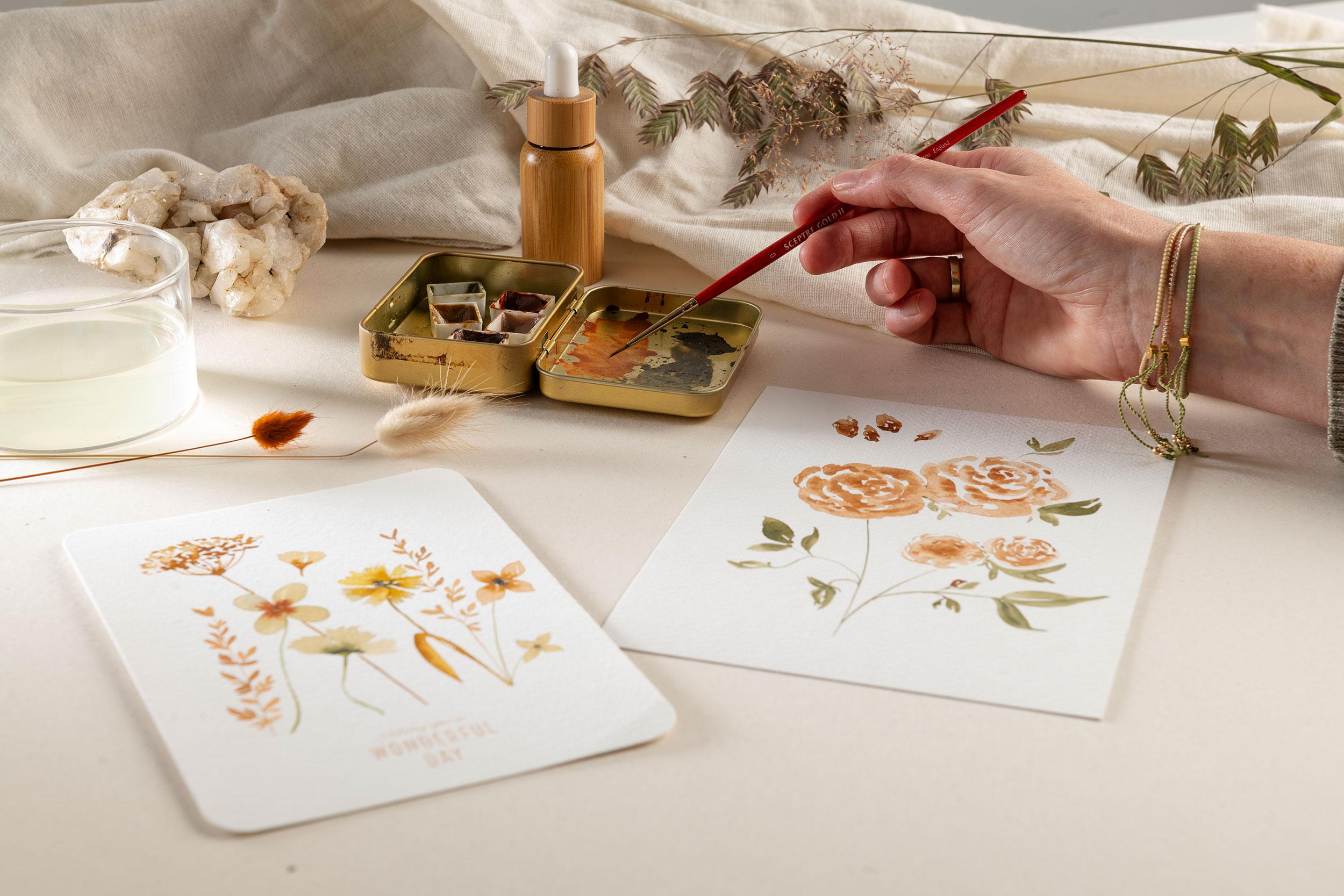 Aquarel workshop: éénvoudige zomerse bloemen creëren - Foto