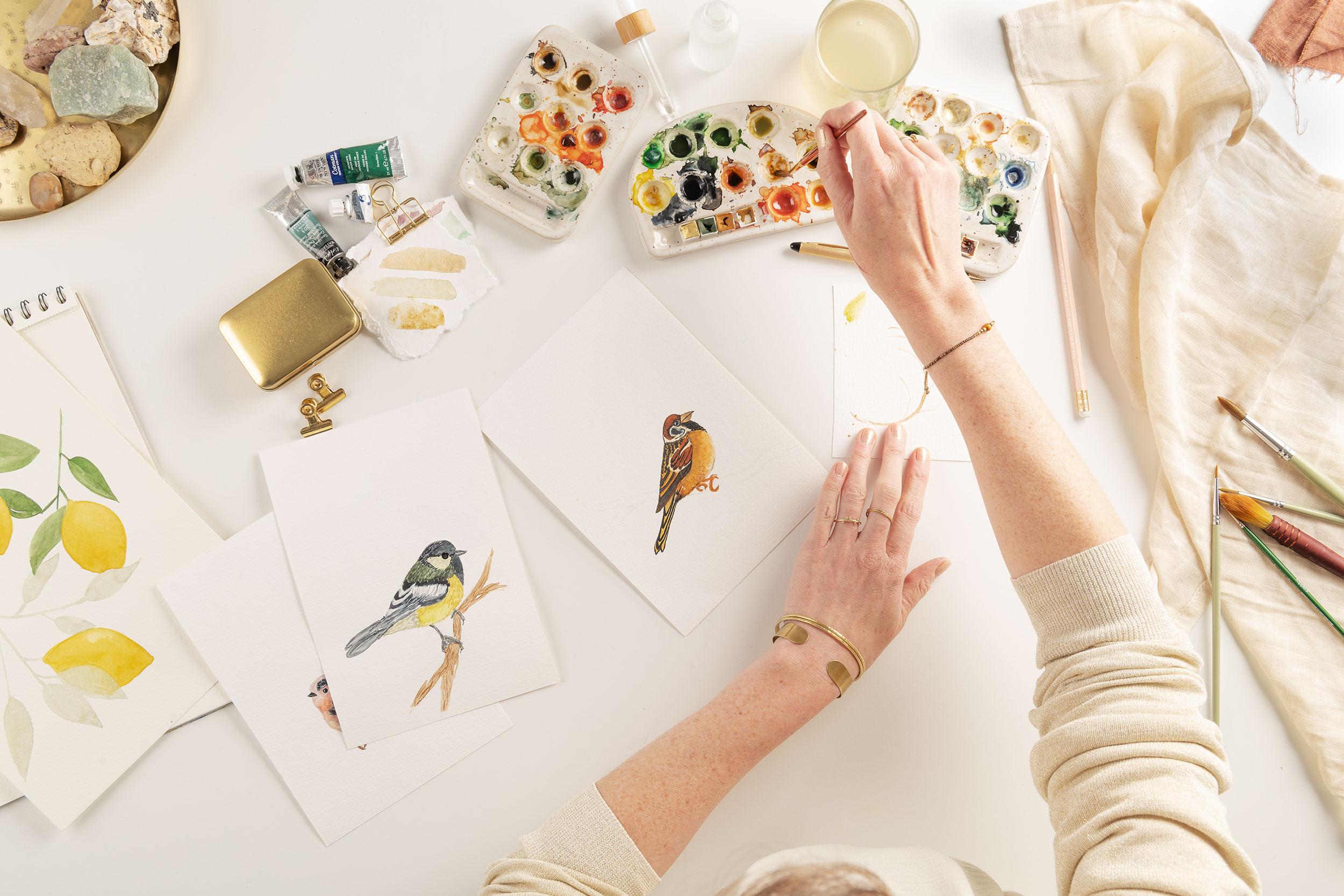 Vogels in aquarel (dagworkshop) - Foto