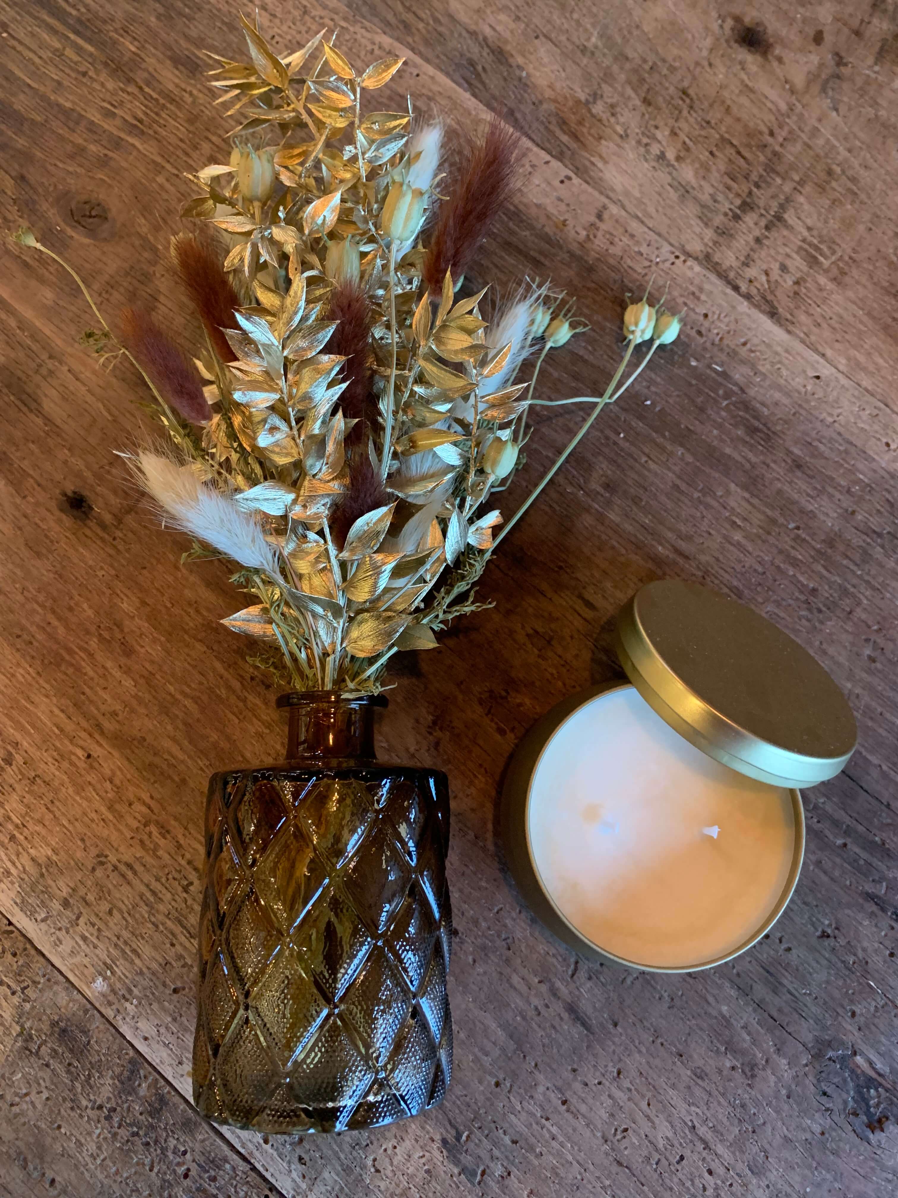 Walk-in workshop droogbloemenboeket in vaasje