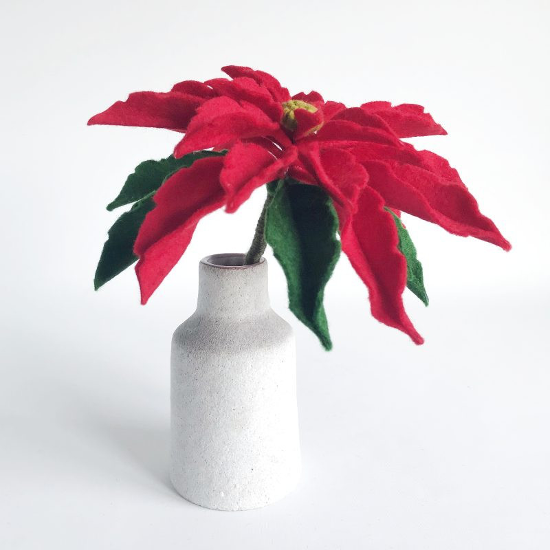 Workshop Kerstster / Poinsettia maken van Wolvilt - Foto