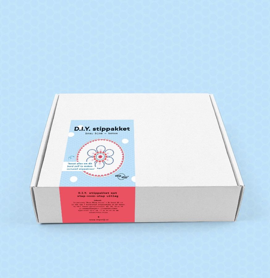 DIY Pakket inclusief online videocursus Stippen op keramiek - Foto