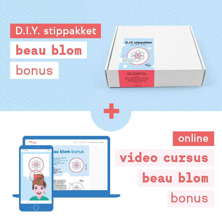 DIY Pakket inclusief online videocursus Stippen op keramiek - Foto
