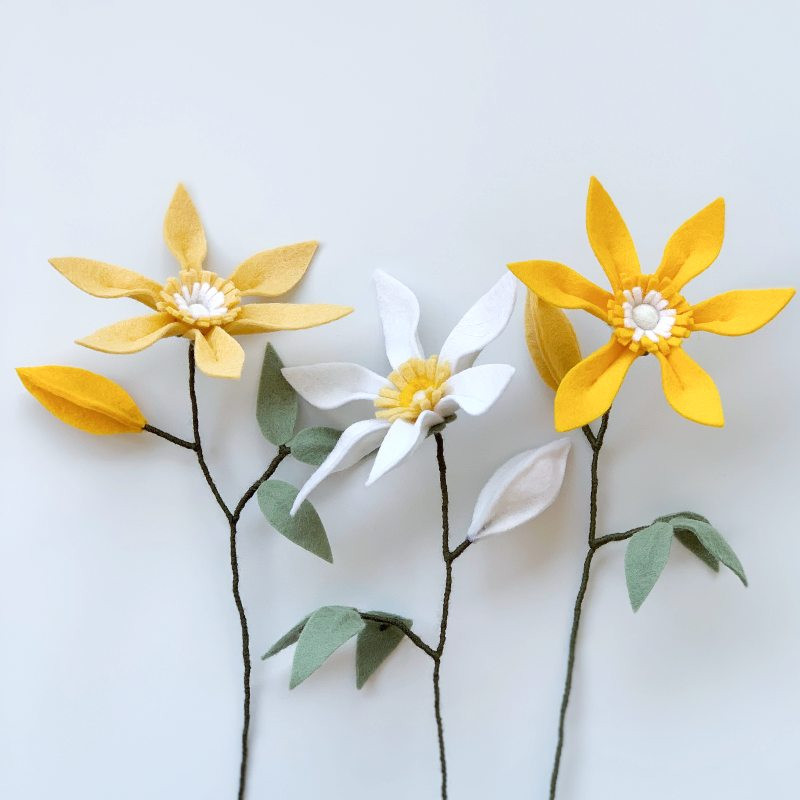 Vilten clematis maken DIY pakket & online workshop - Foto