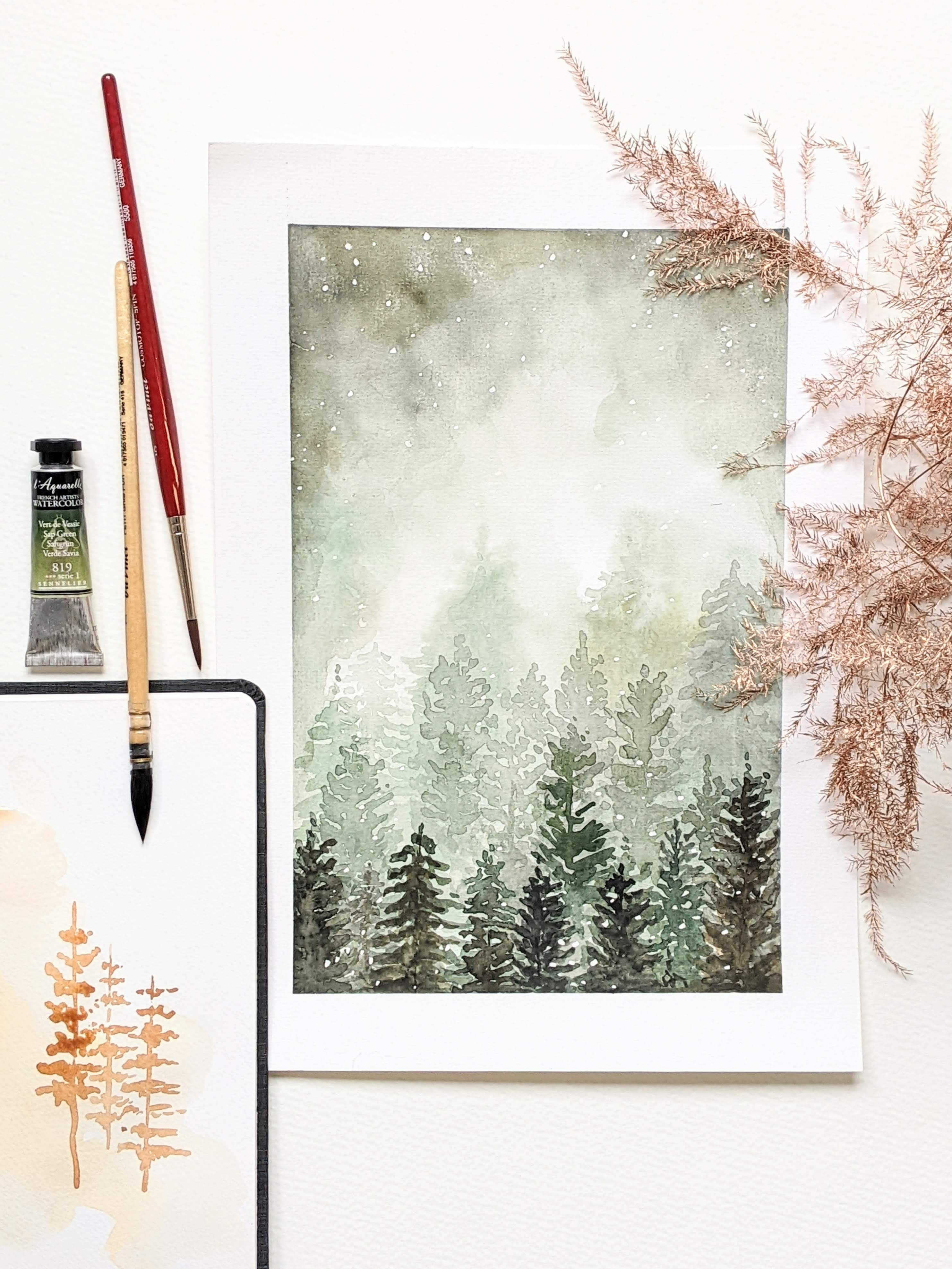 Workshop: Aquarel 'Dromerig winterlandschap' schilderen! - Foto