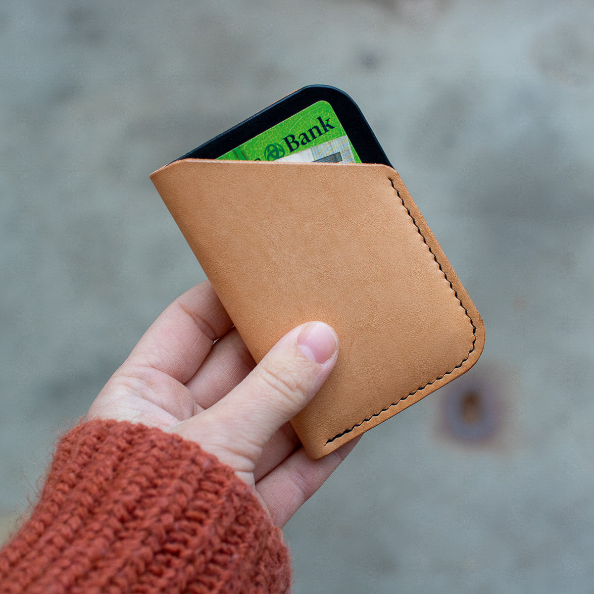 Workshop Ambachtelijk leerbewerken - portemonnee - Foto