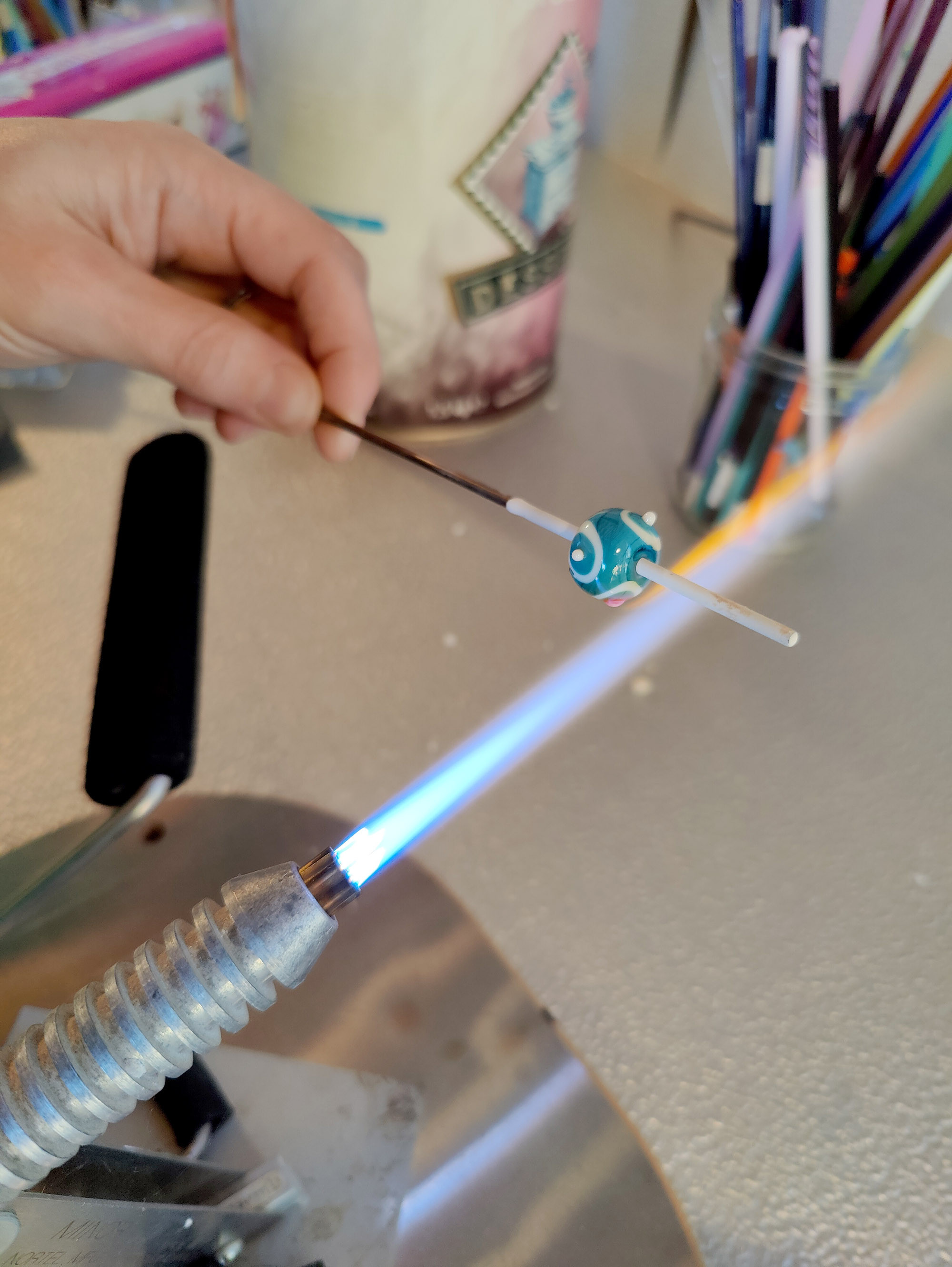 Workshop Glaskralen maken - Foto