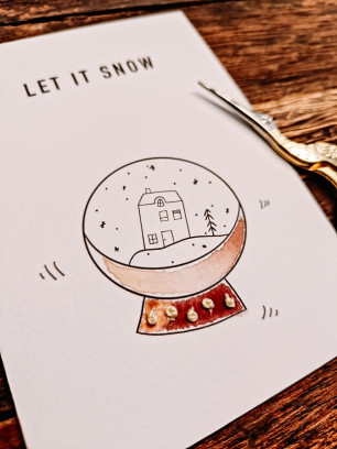 8 Leutige Kerstkaarten + borduurset DIY pakket