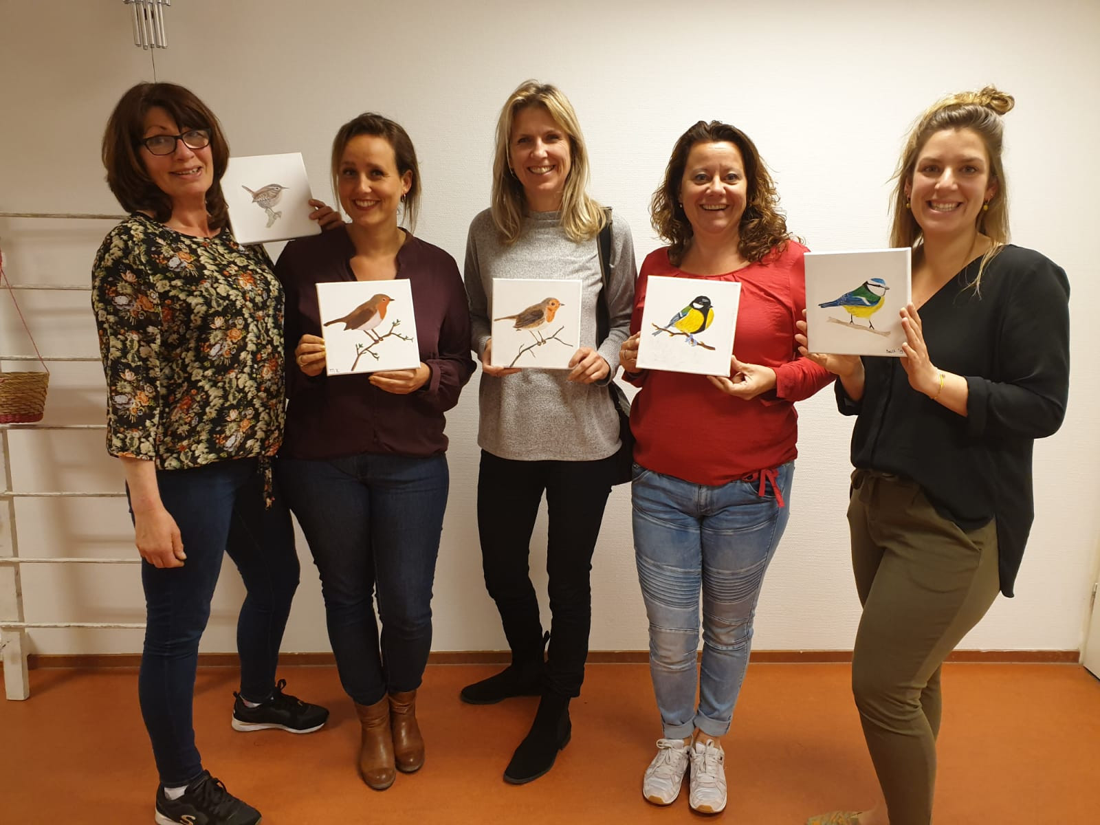 Workshop vogel schilderen met acrylverf! - Foto