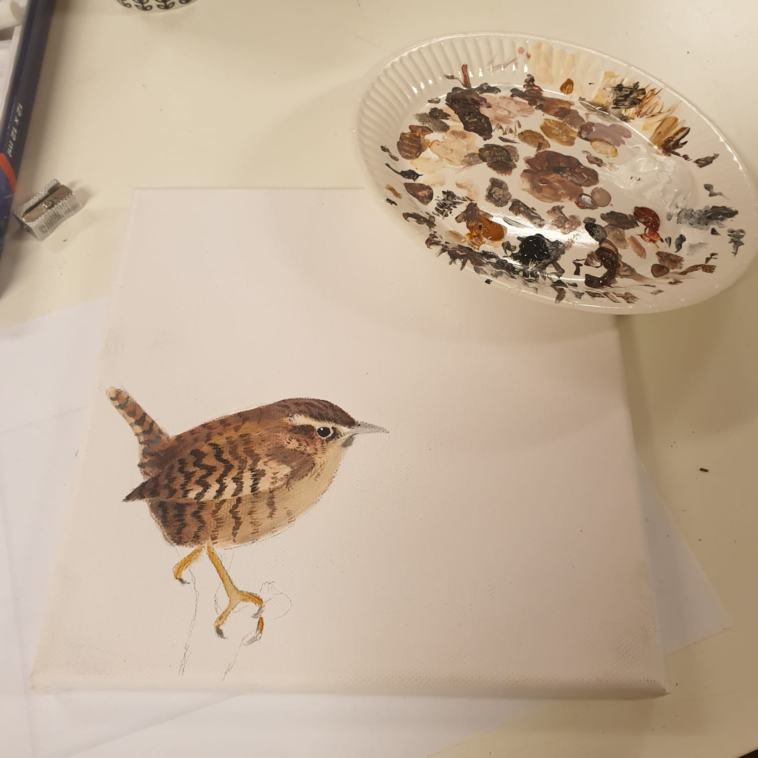 Workshop vogel schilderen met acrylverf! - Foto