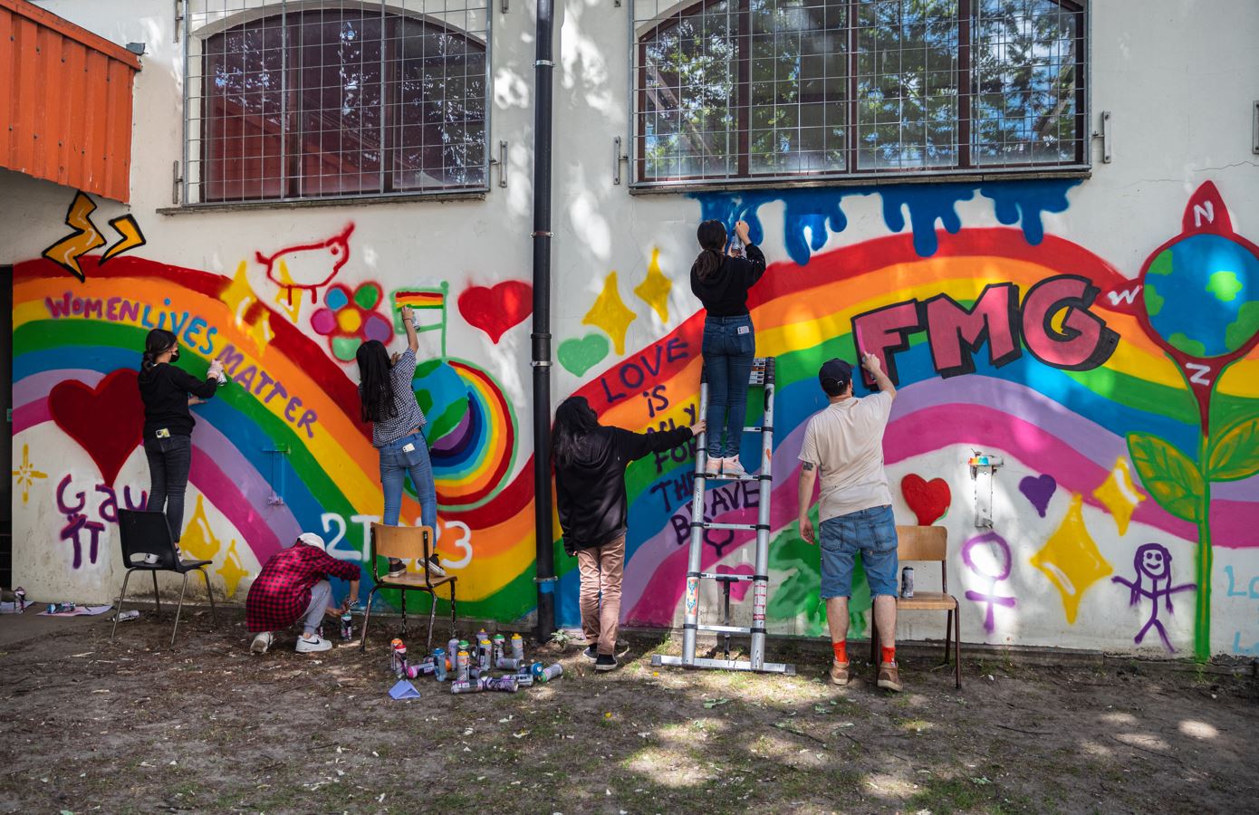Workshop Graffiti op muur (speelplaats, gemeente,...)