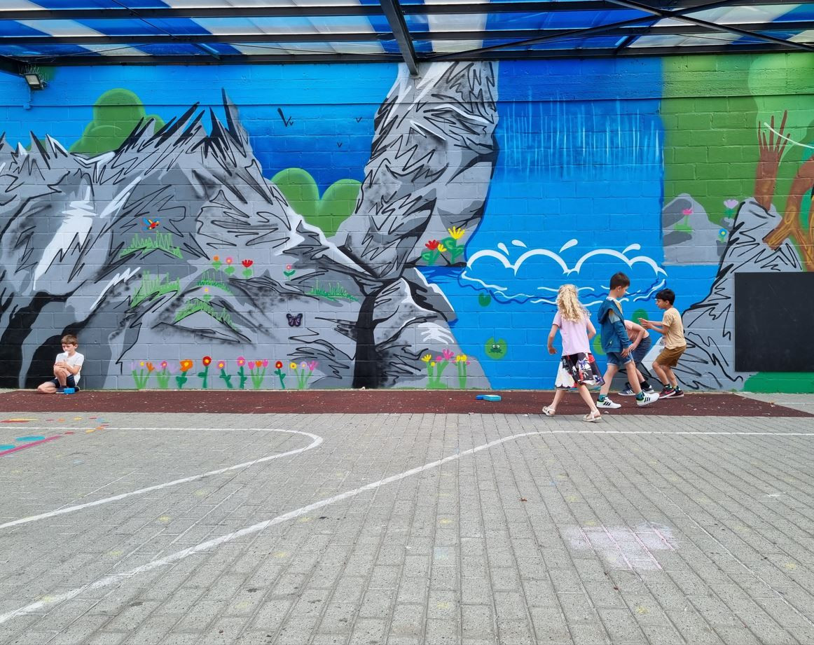 Workshop Graffiti op muur (speelplaats, gemeente,...) - Foto