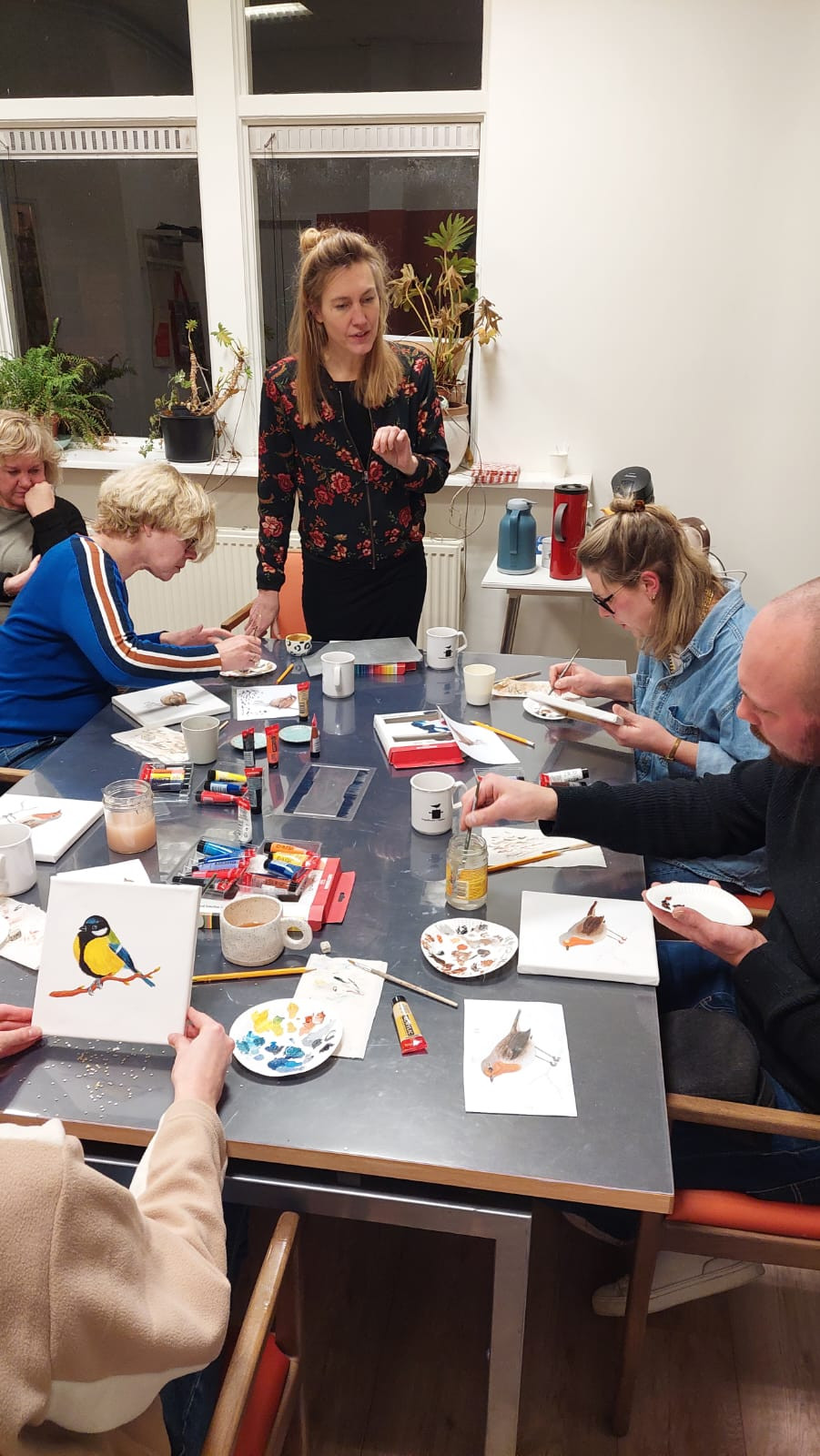 Workshop vogel schilderen met acrylverf! - Foto